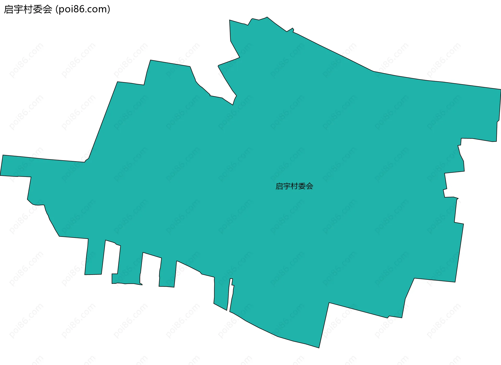 启宇村委会边界地图