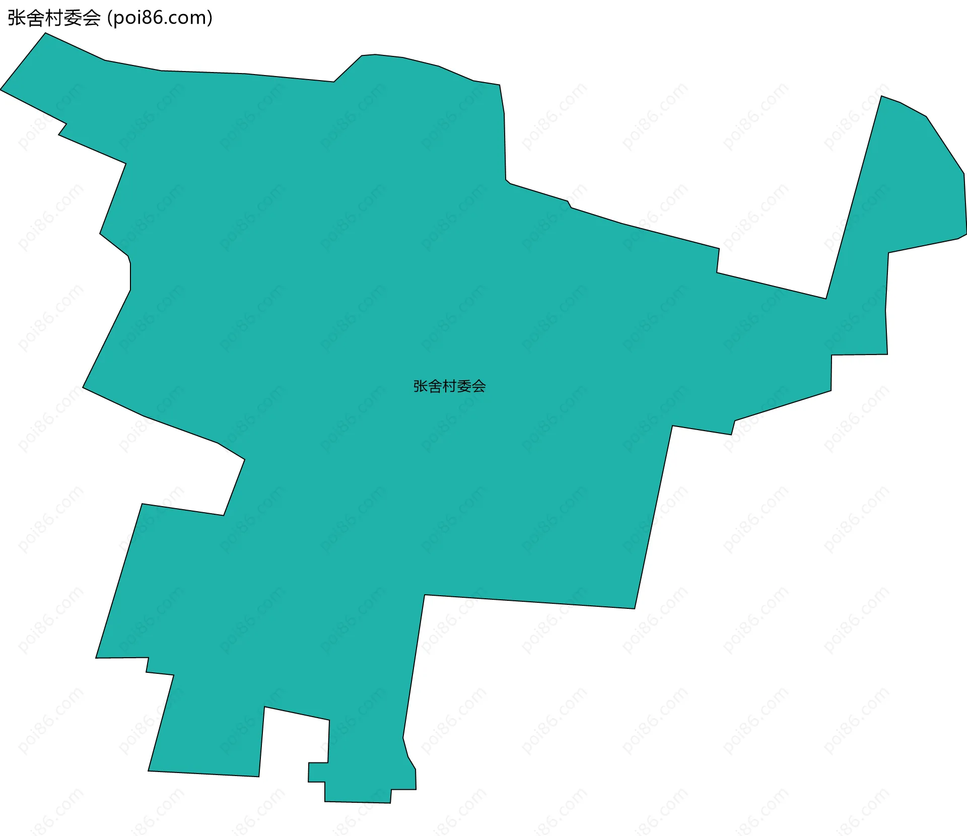 张舍村委会边界地图