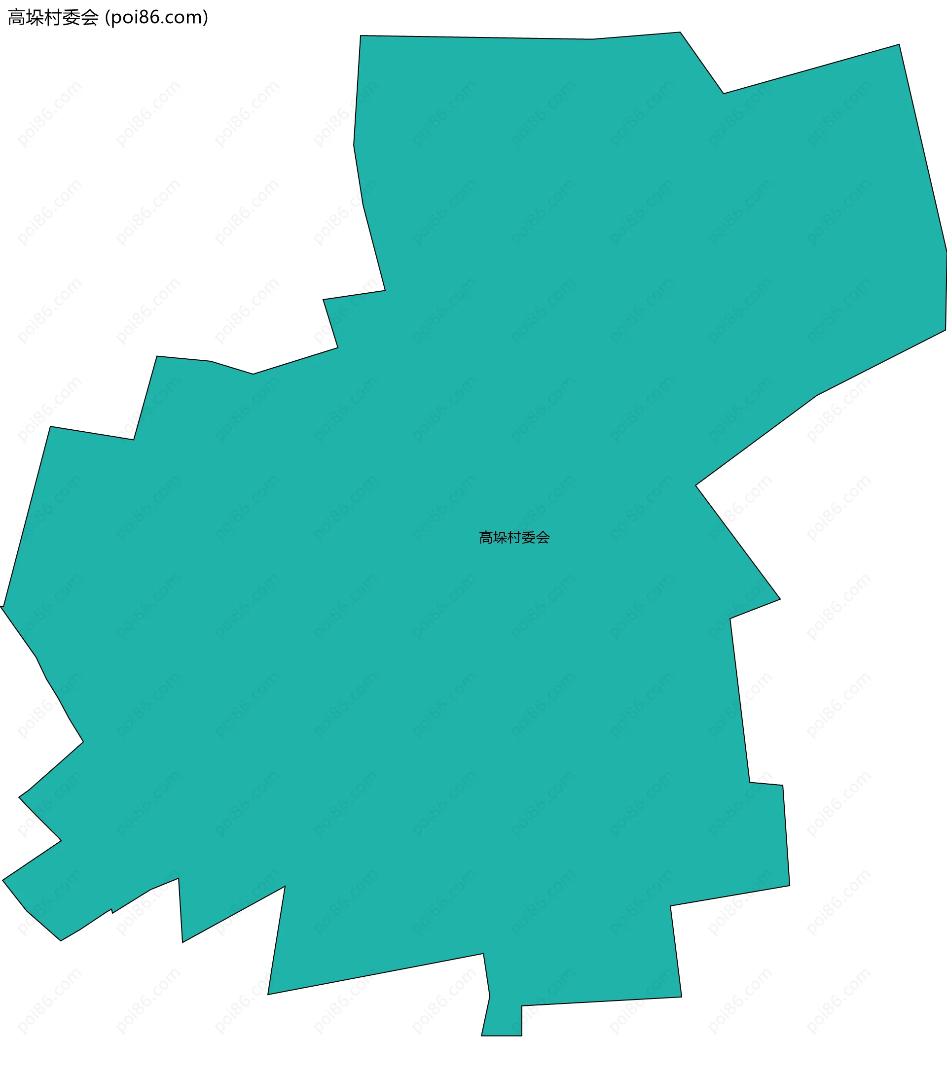 高垛村委会边界地图