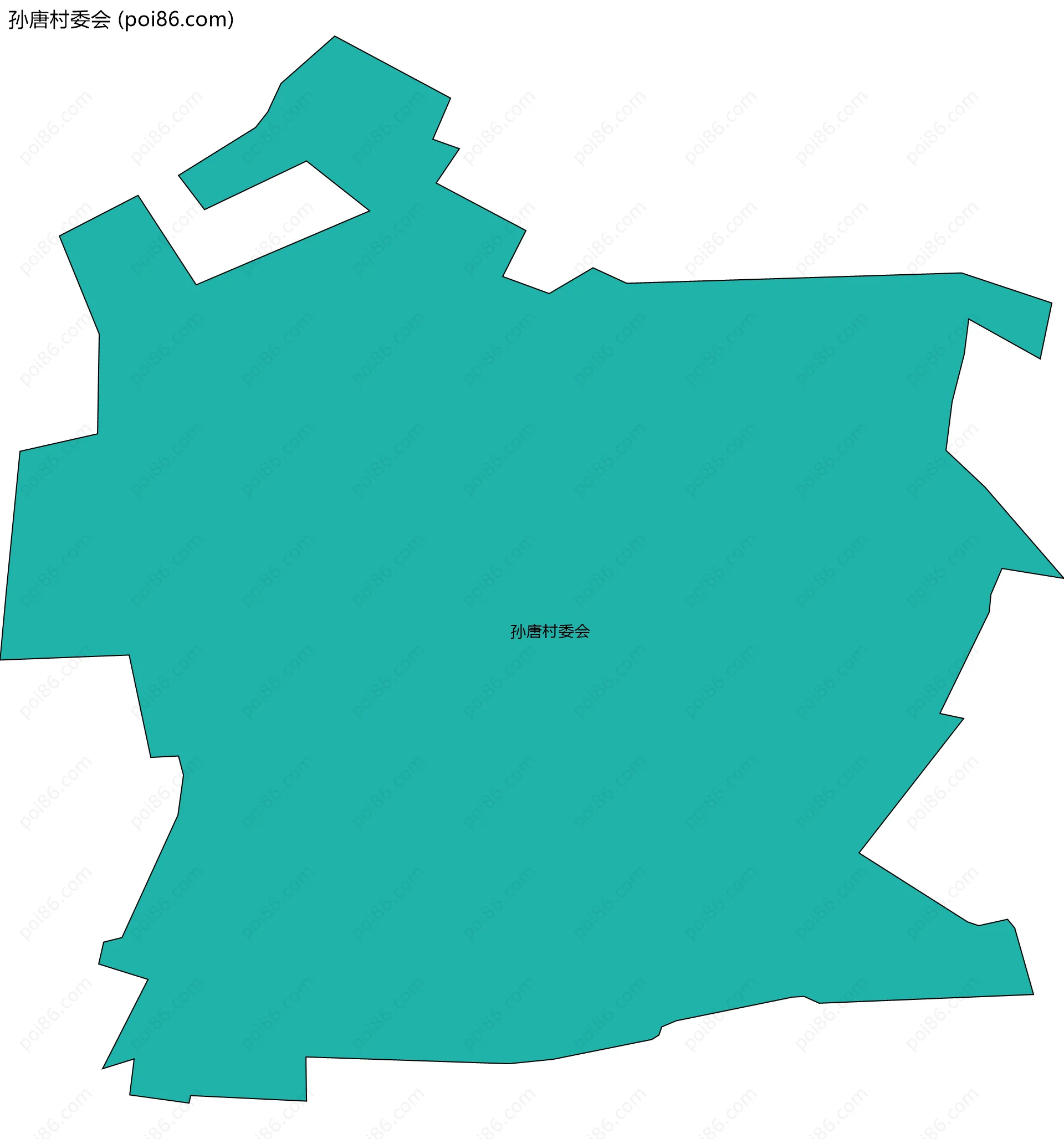 孙唐村委会边界地图