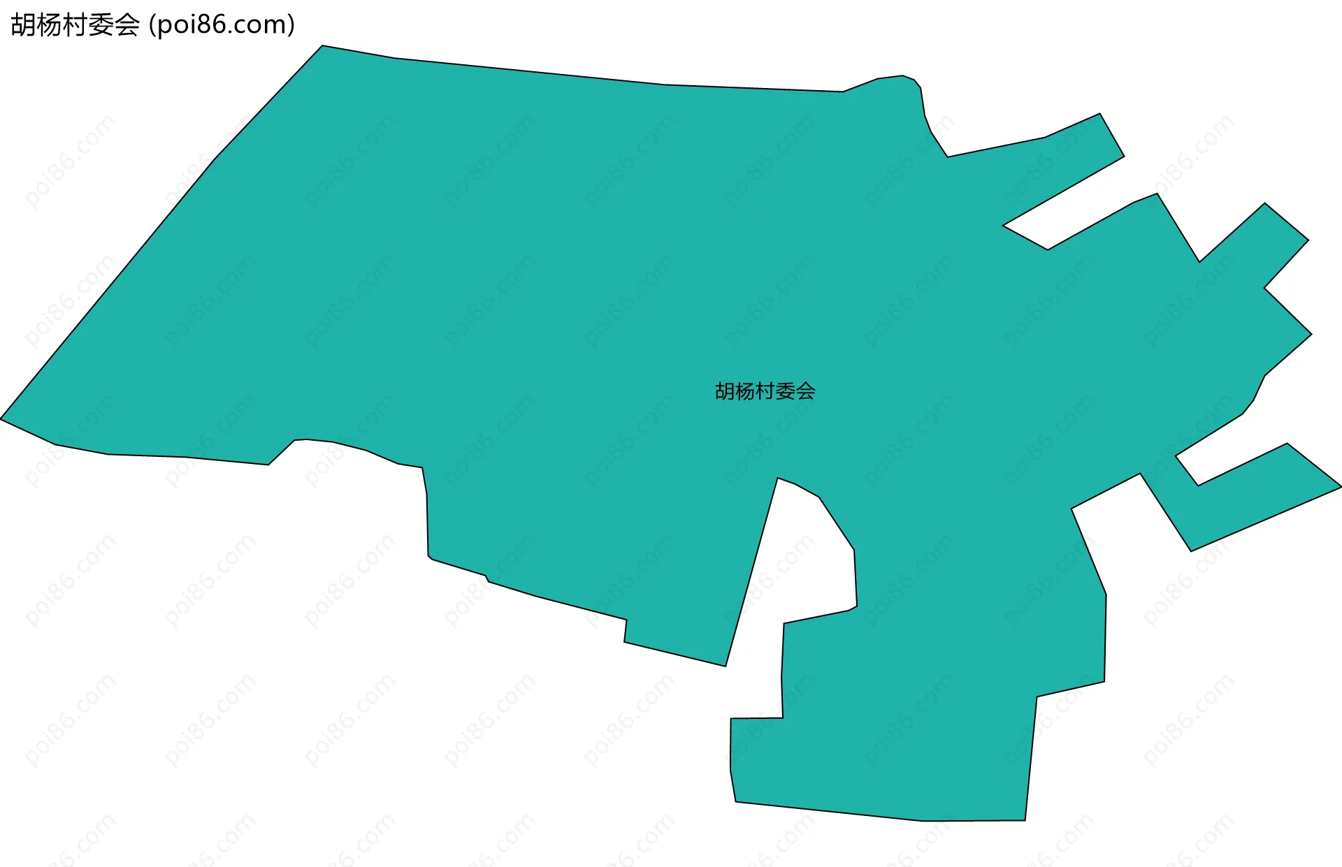 胡杨村委会边界地图