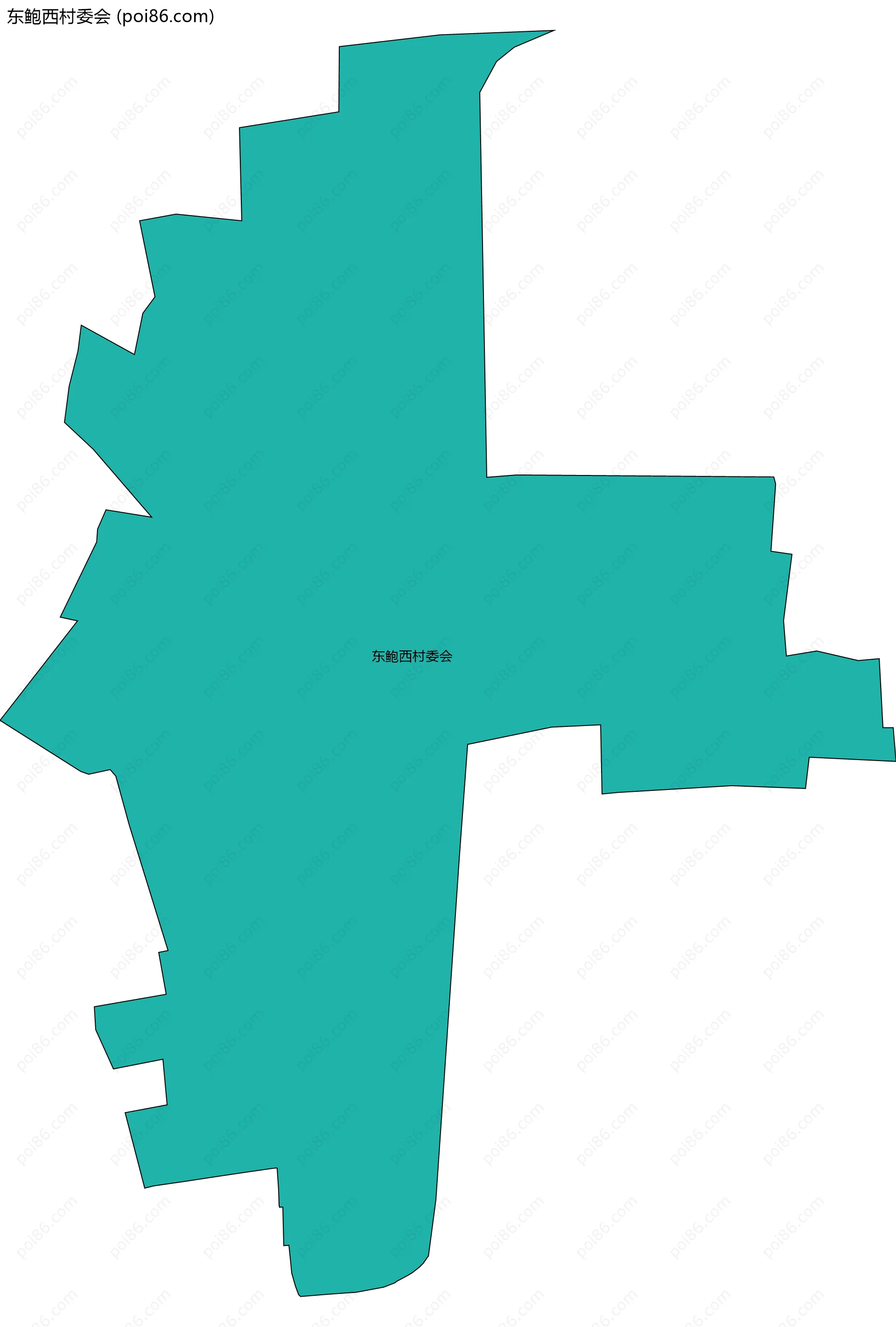 东鲍西村委会边界地图