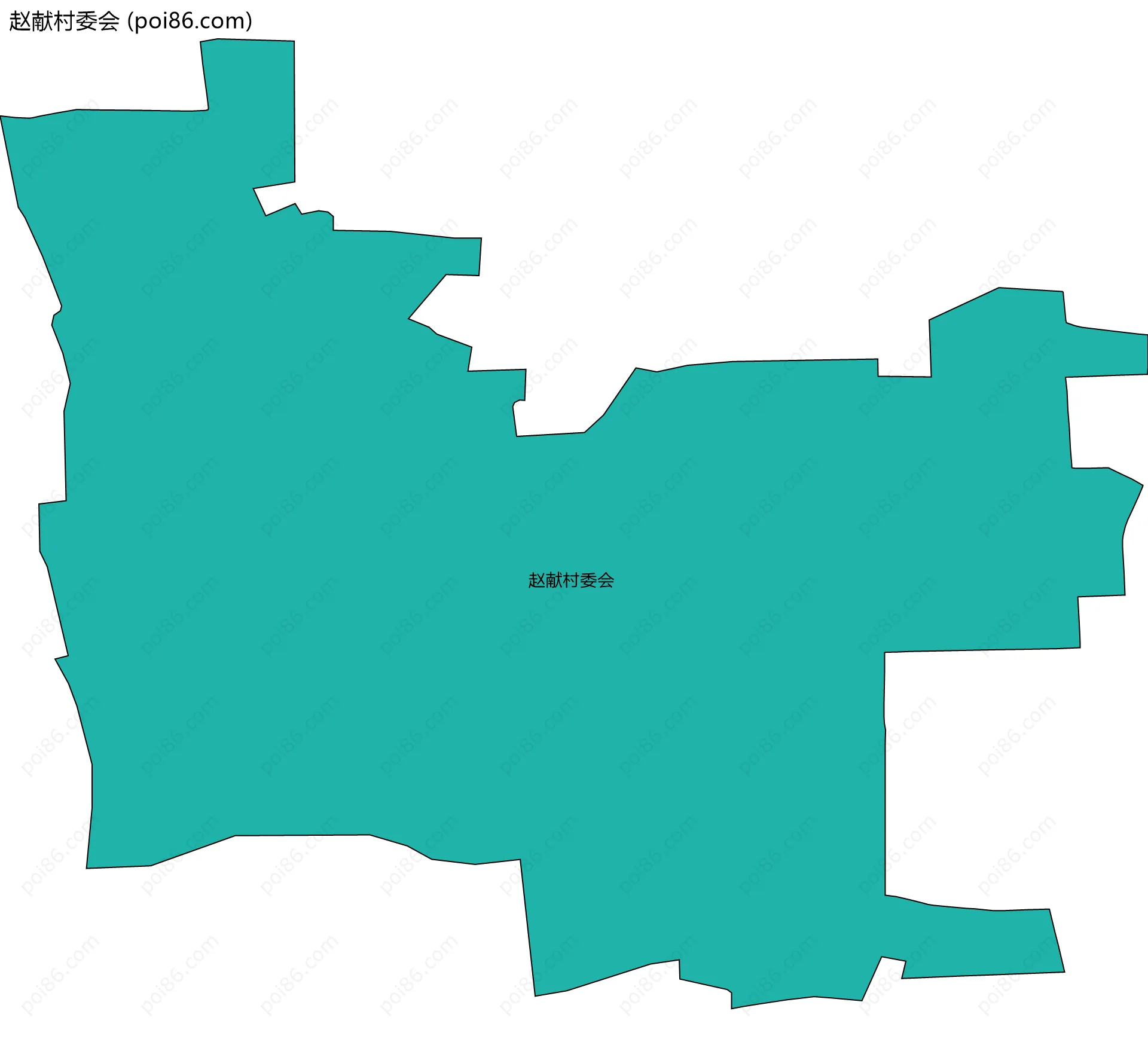 赵献村委会边界地图