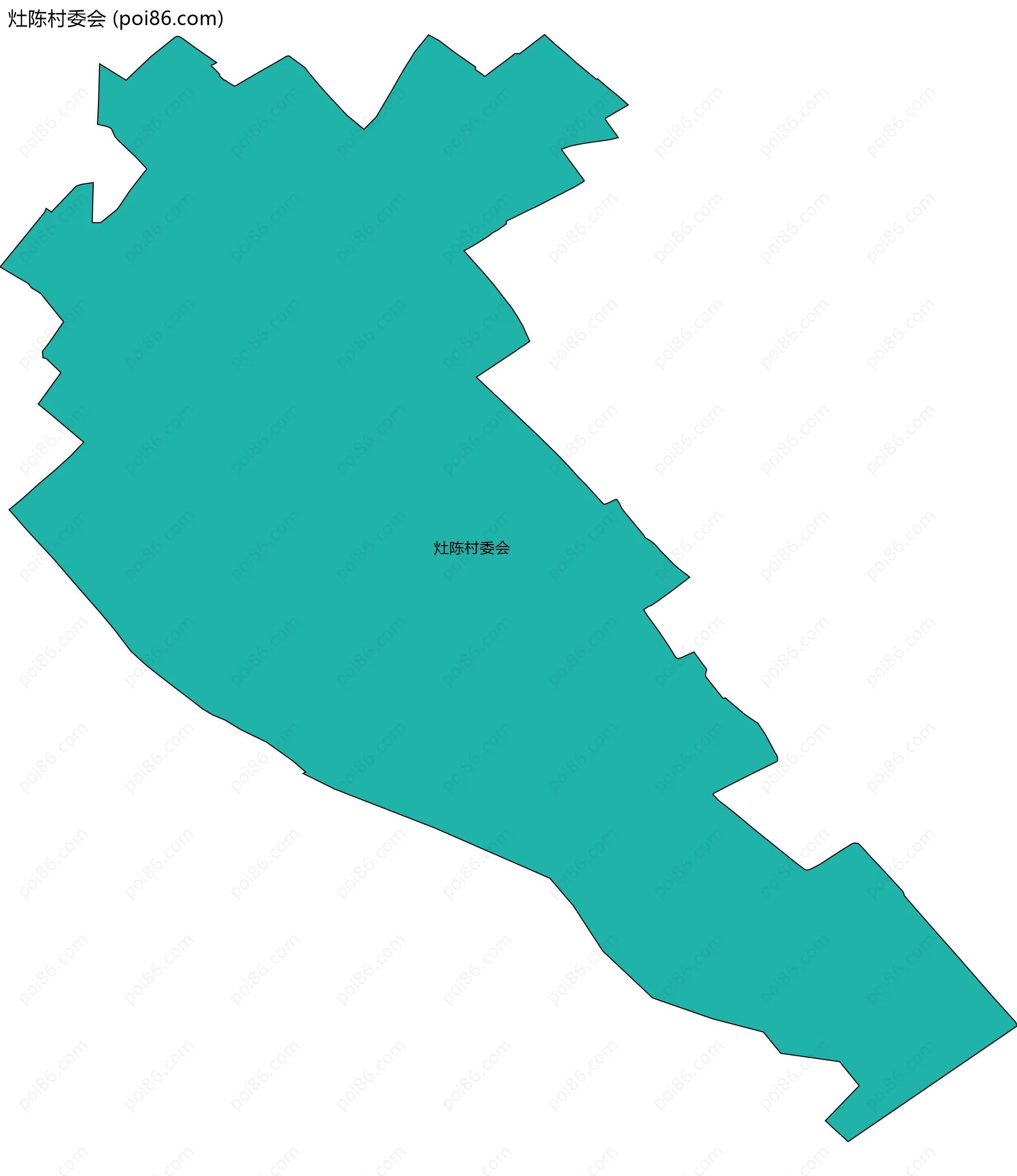 灶陈村委会边界地图