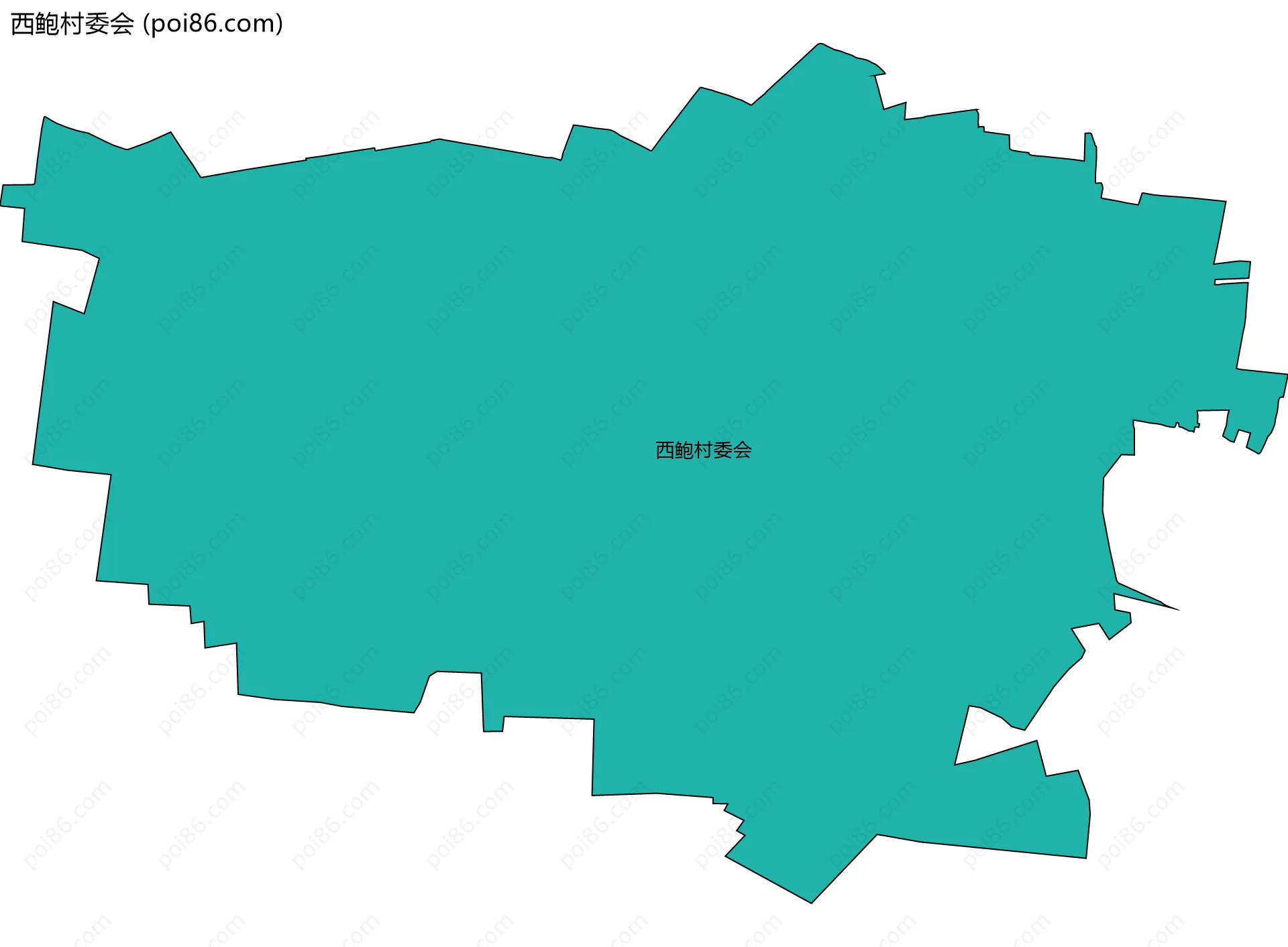 西鲍村委会边界地图