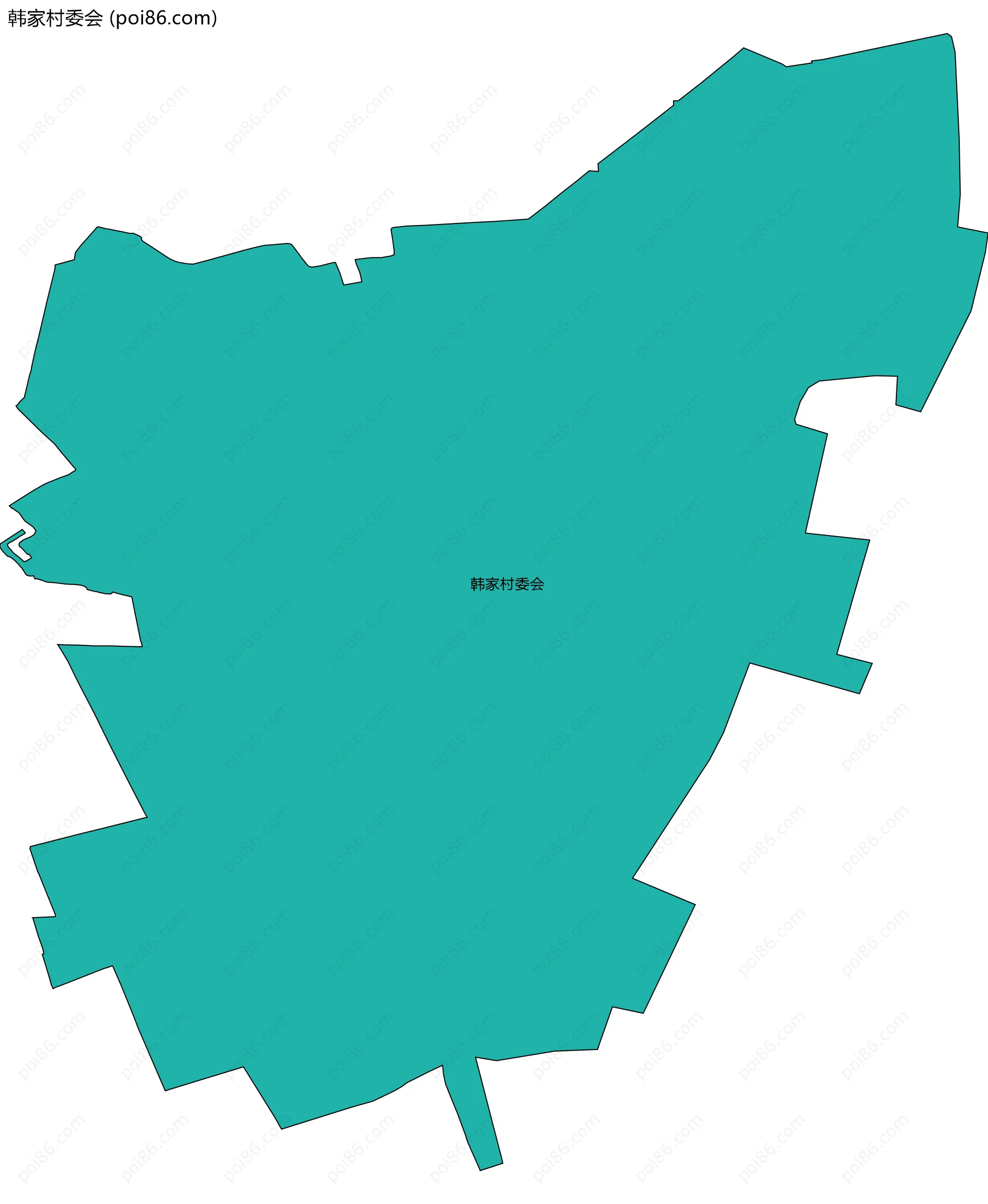 韩家村委会边界地图