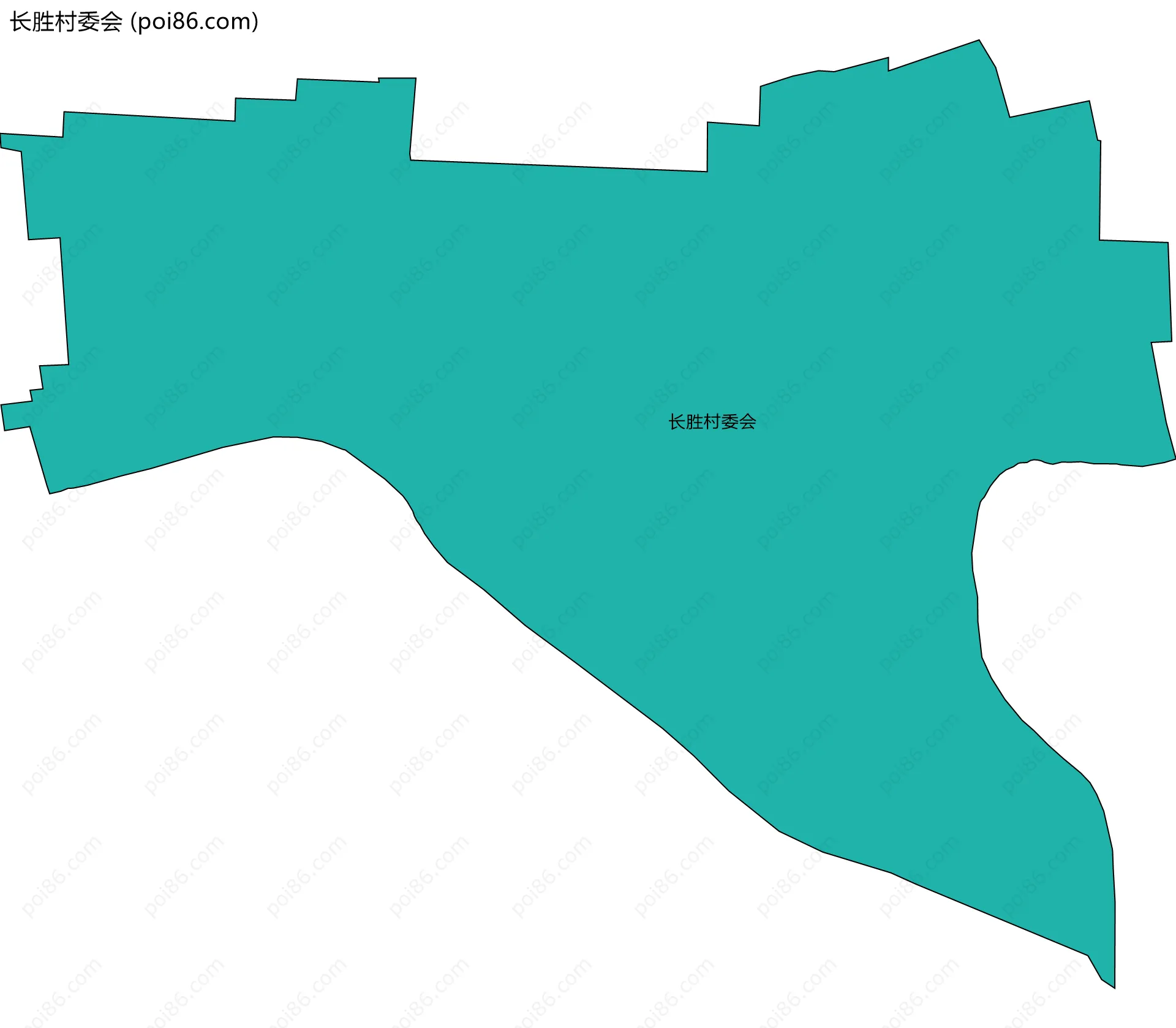 长胜村委会边界地图