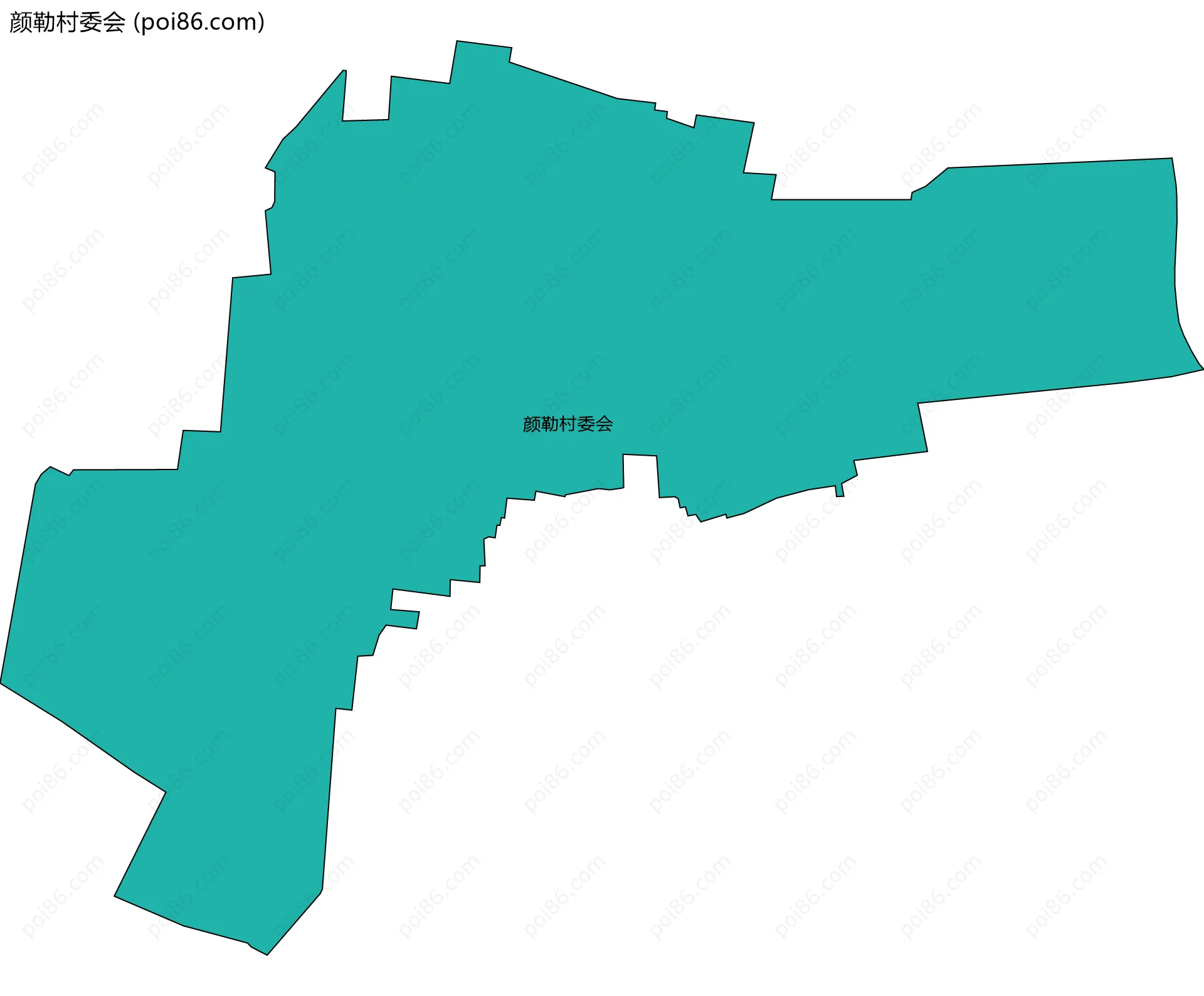 颜勒村委会边界地图