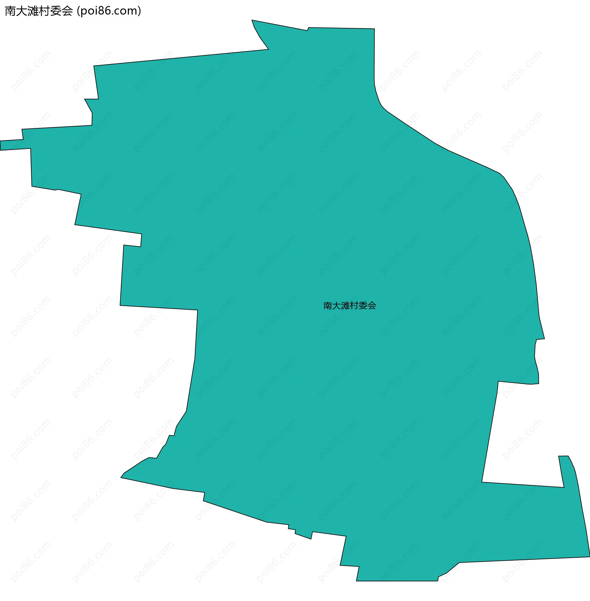 南大滩村委会边界地图