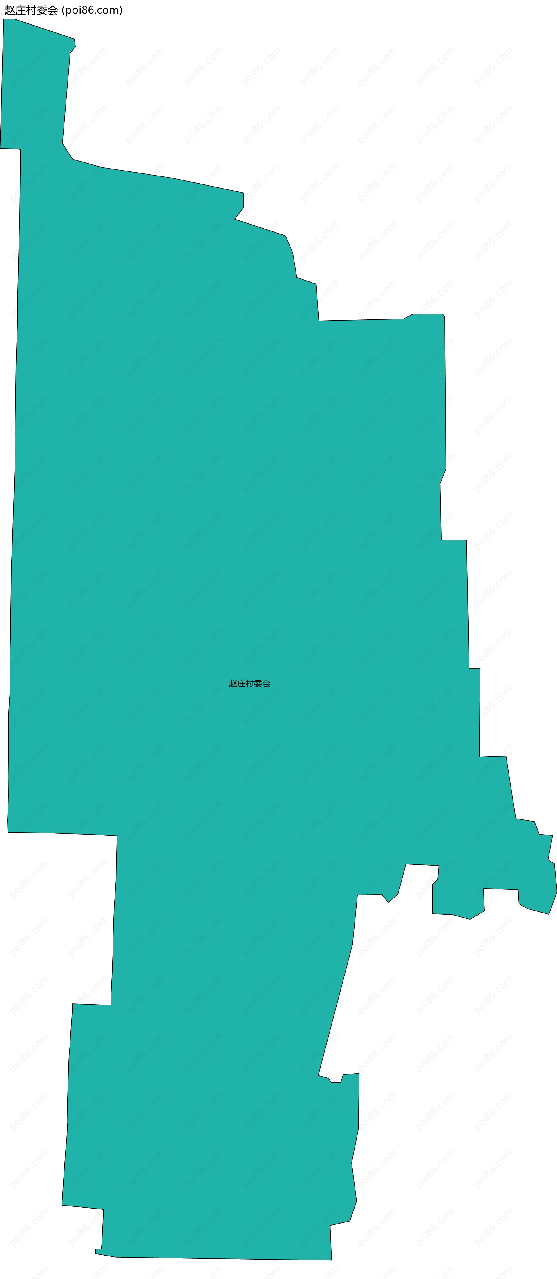 赵庄村委会边界地图