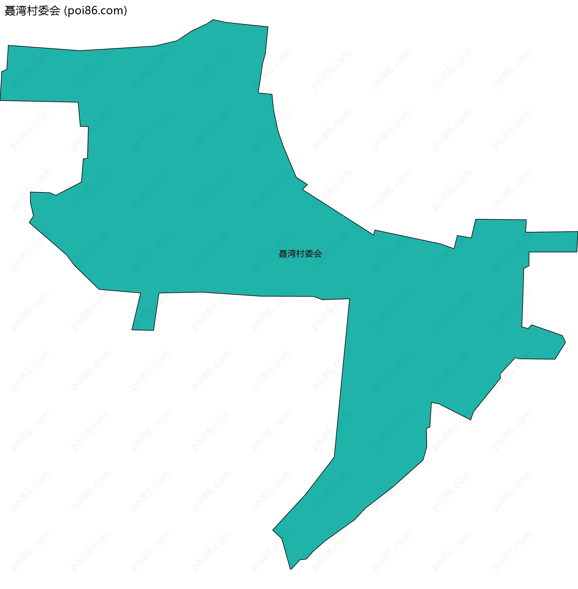 聂湾村委会边界地图