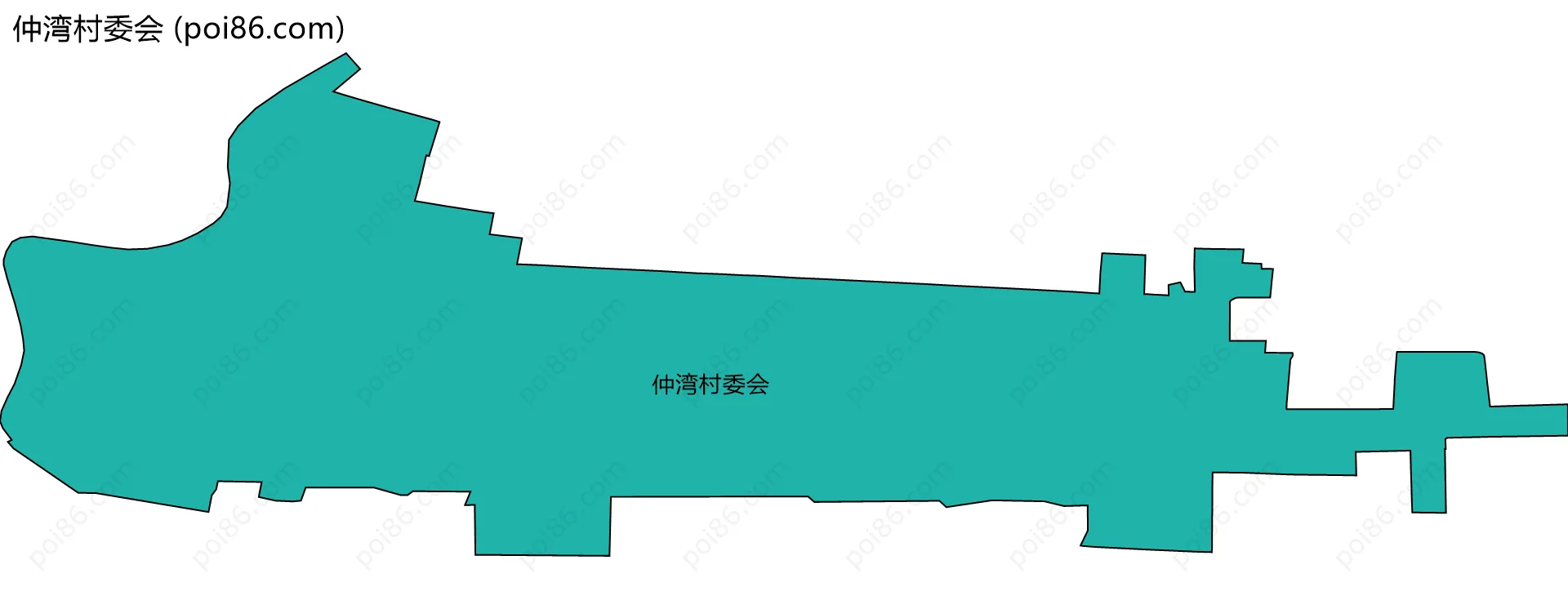 仲湾村委会边界地图