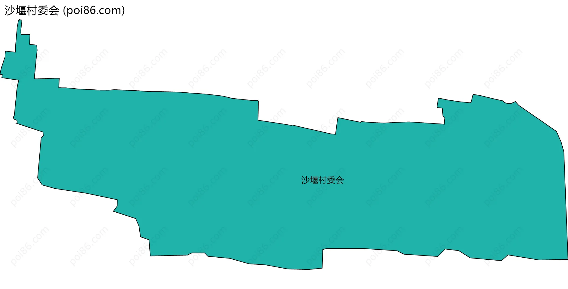 沙堰村委会边界地图