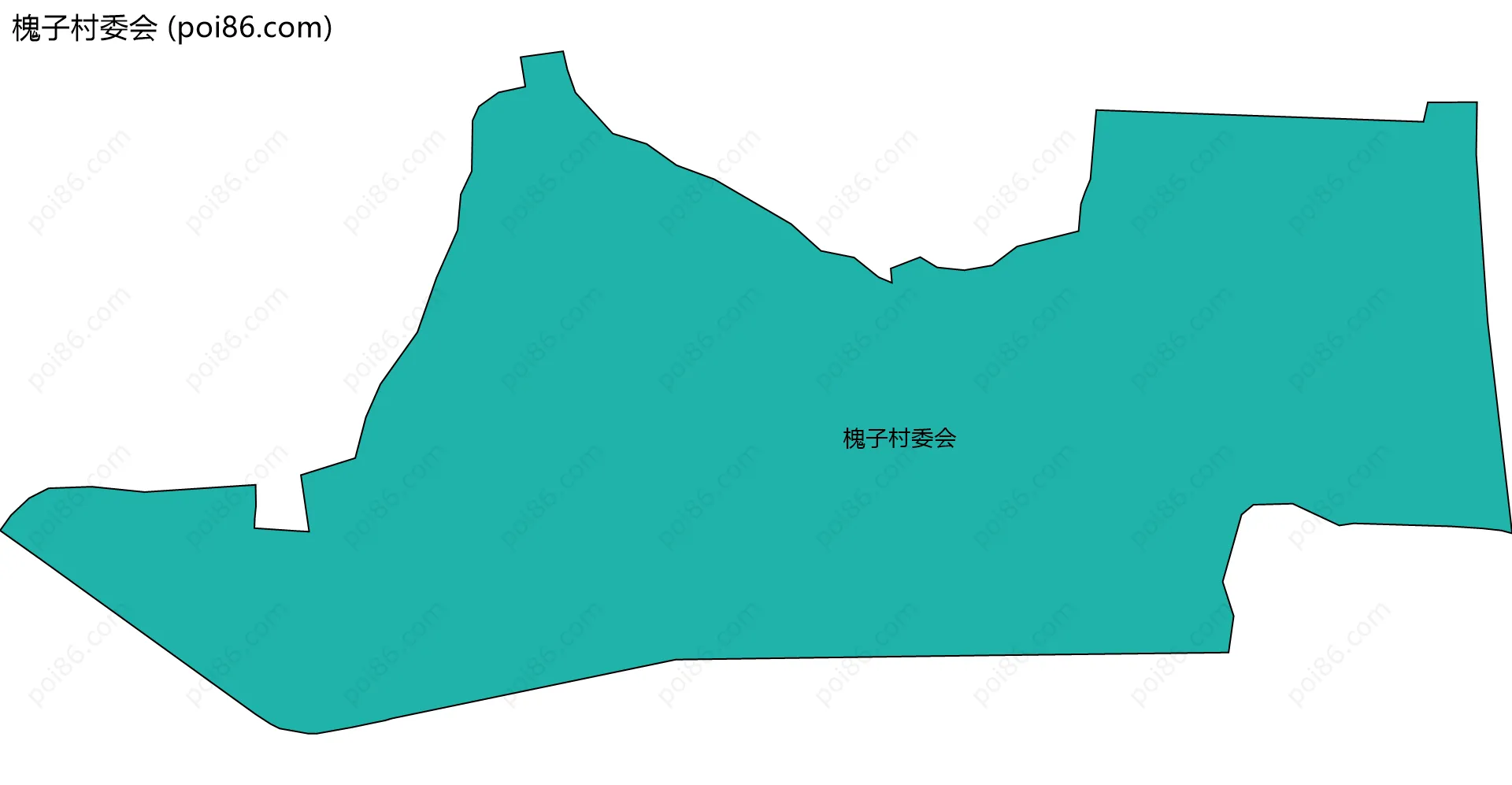 槐子村委会边界地图
