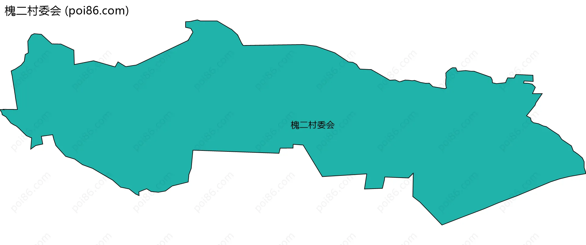 槐二村委会边界地图