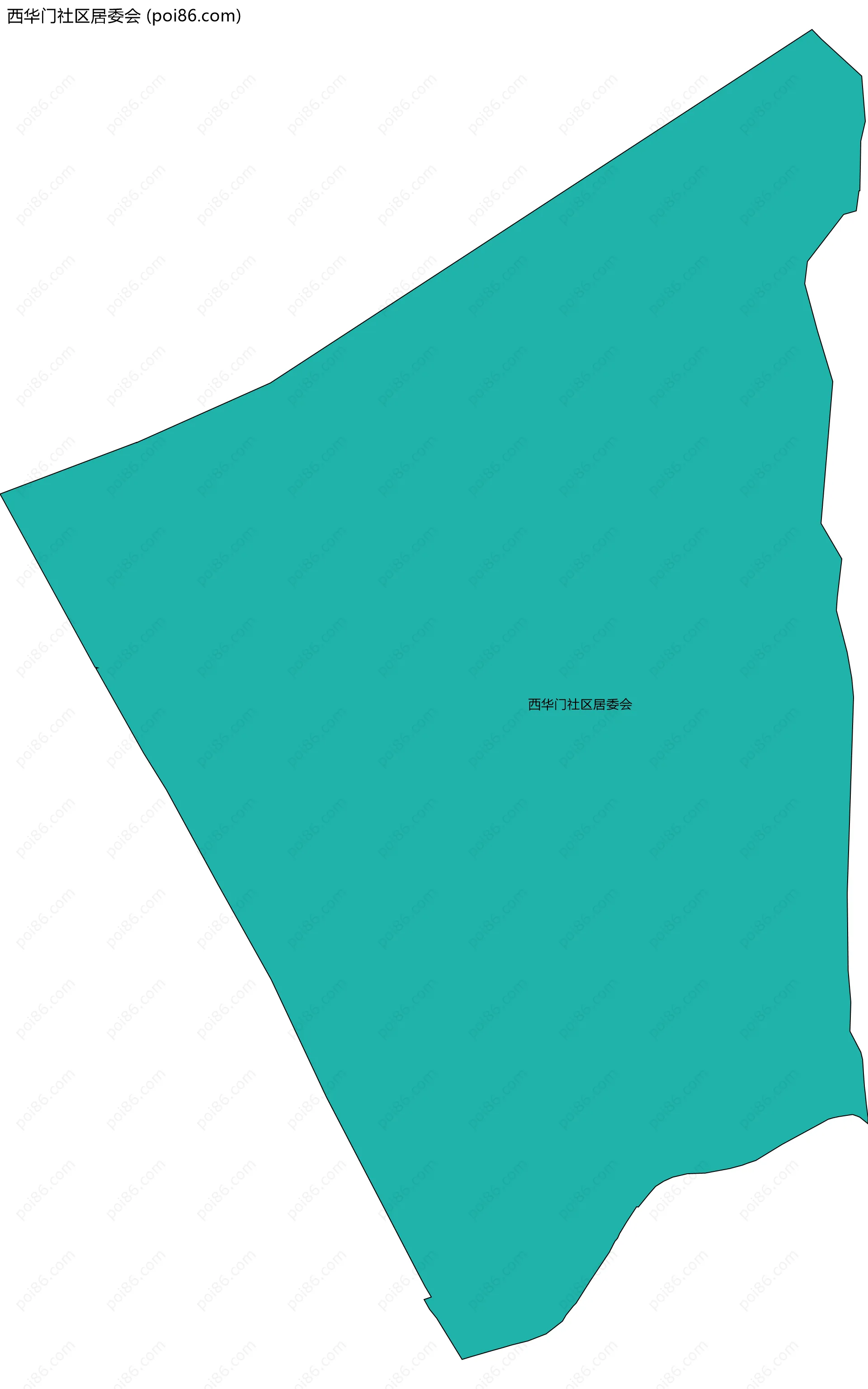 西华门社区居委会边界地图