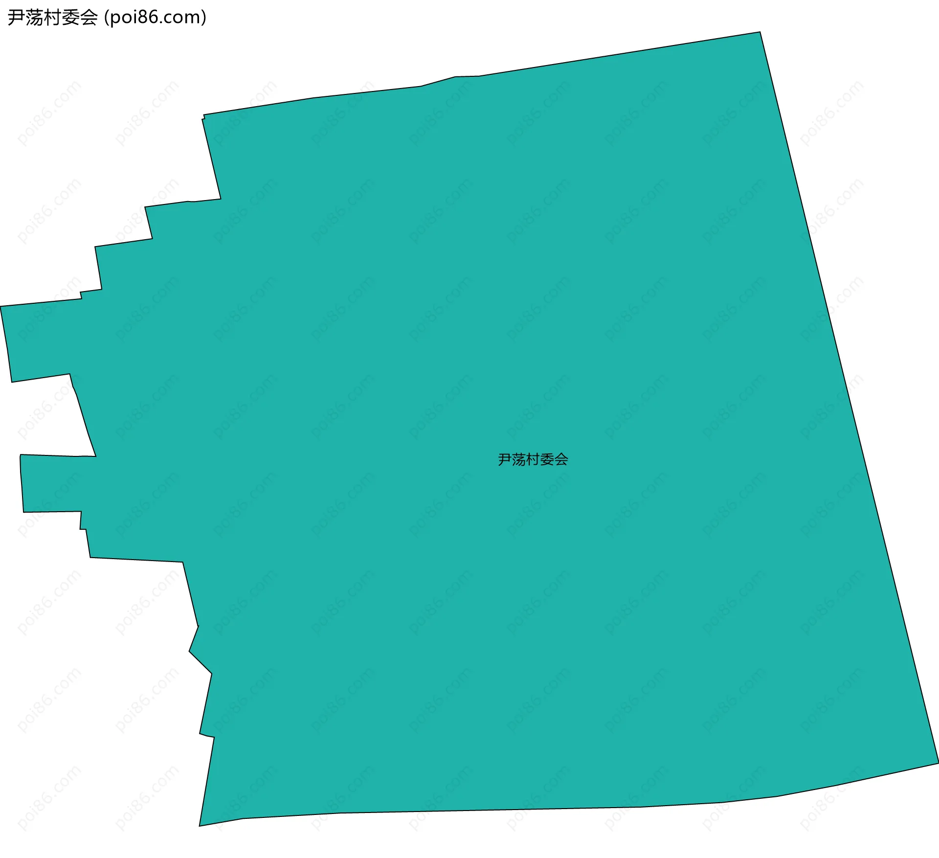 尹荡村委会边界地图