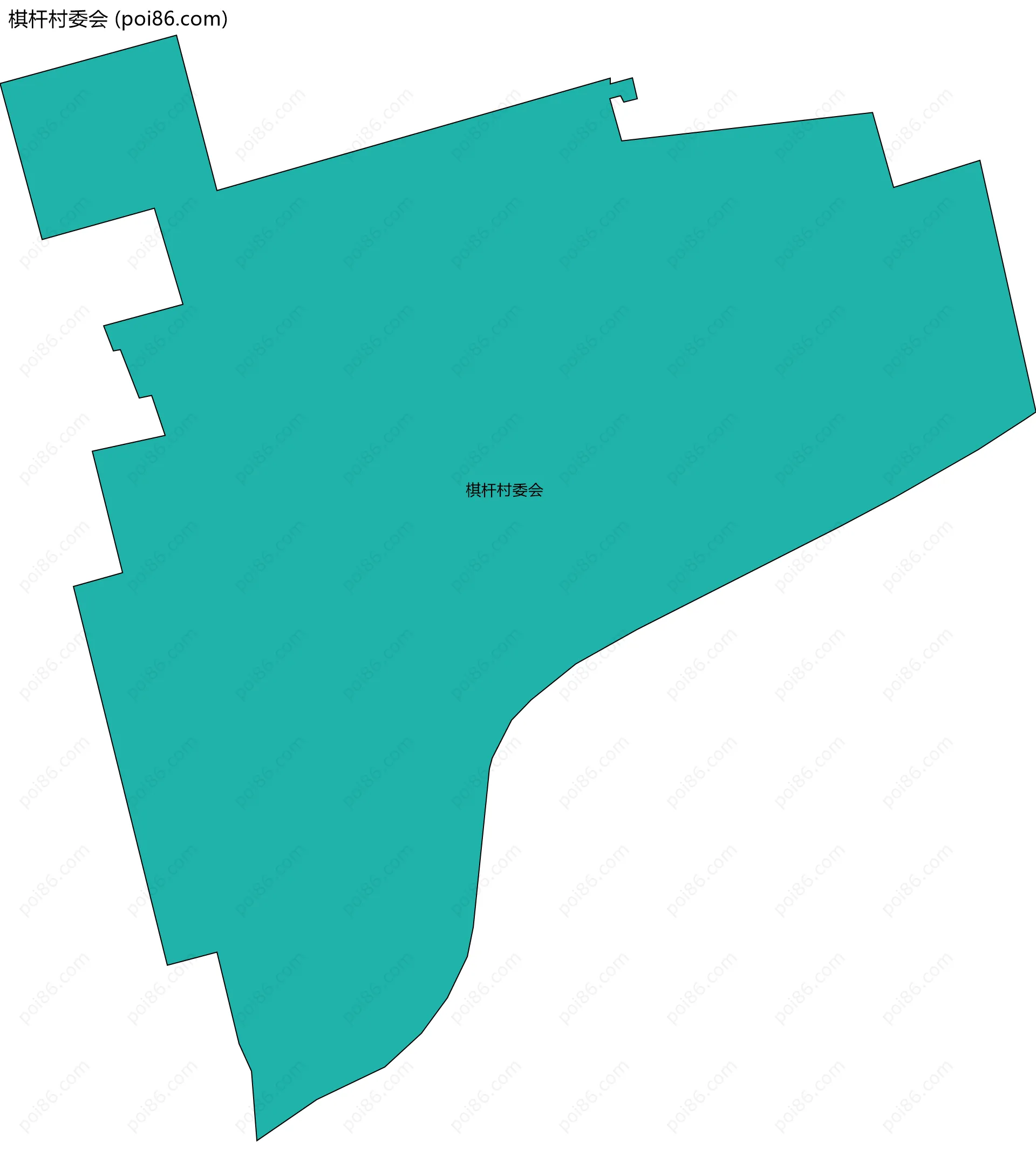 棋杆村委会边界地图
