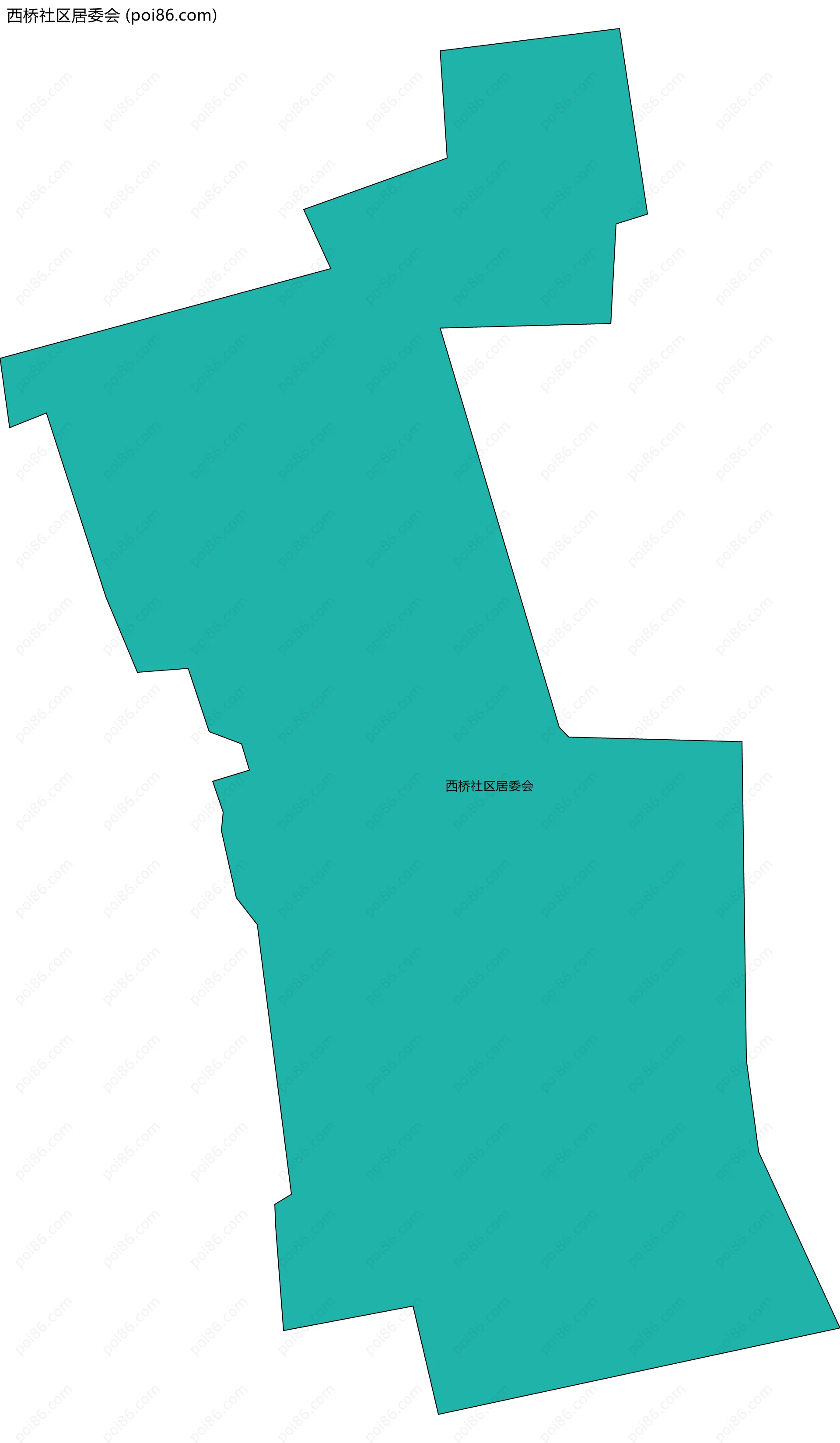 西桥社区居委会边界地图