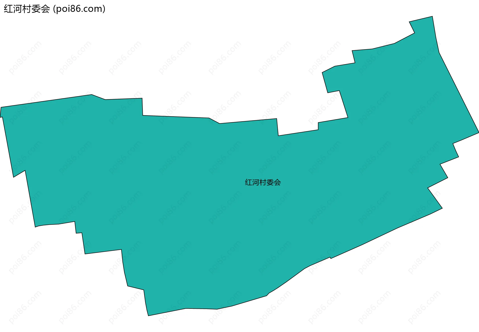 红河村委会边界地图