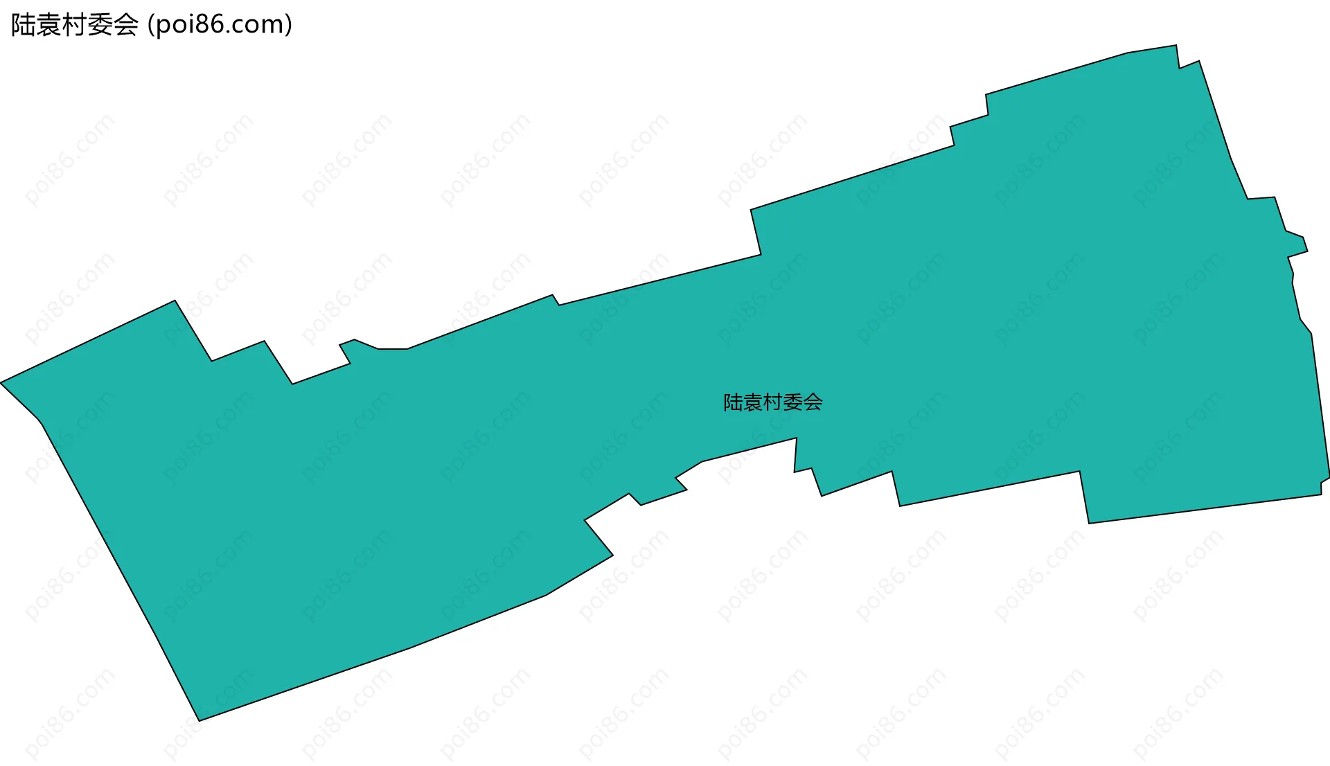陆袁村委会边界地图