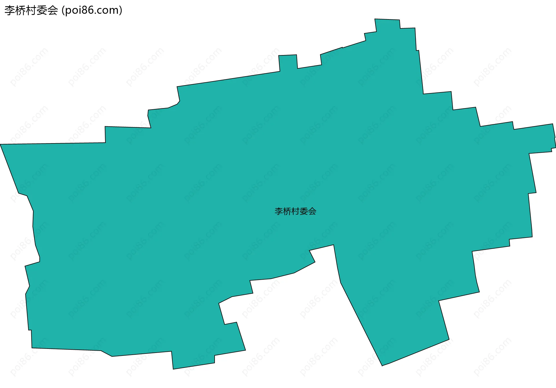 李桥村委会边界地图
