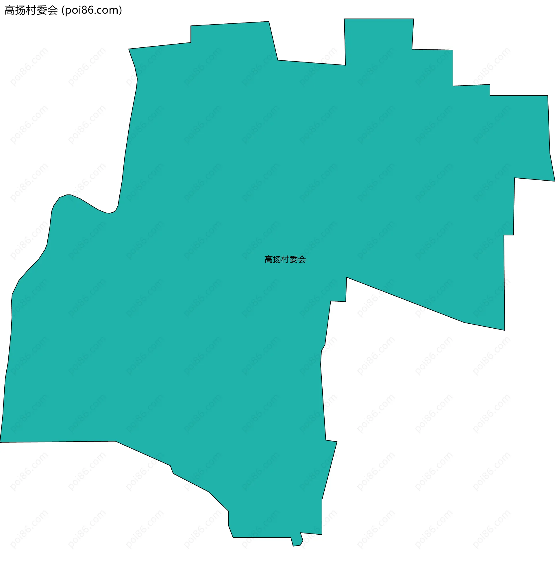 高扬村委会边界地图