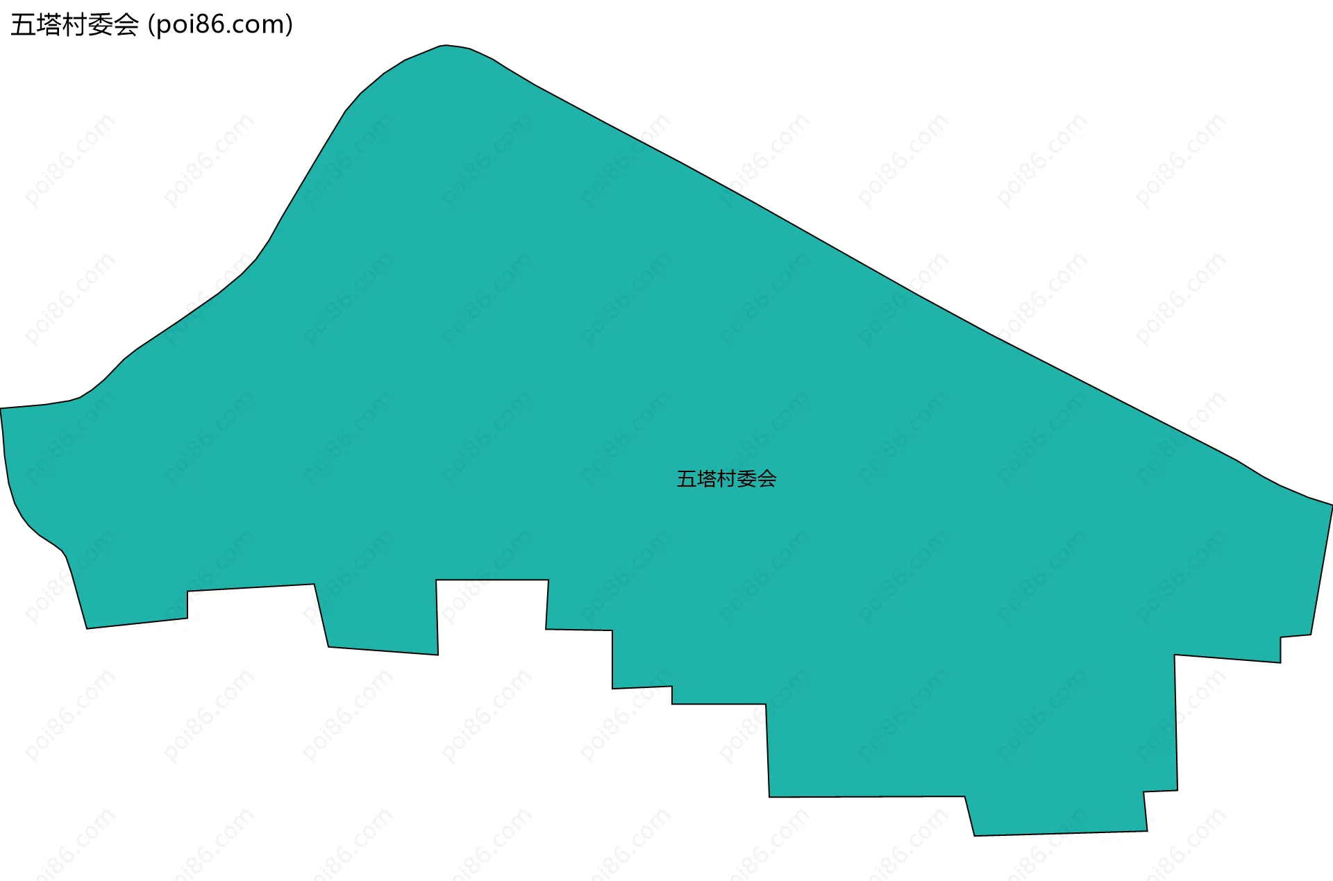 五塔村委会边界地图