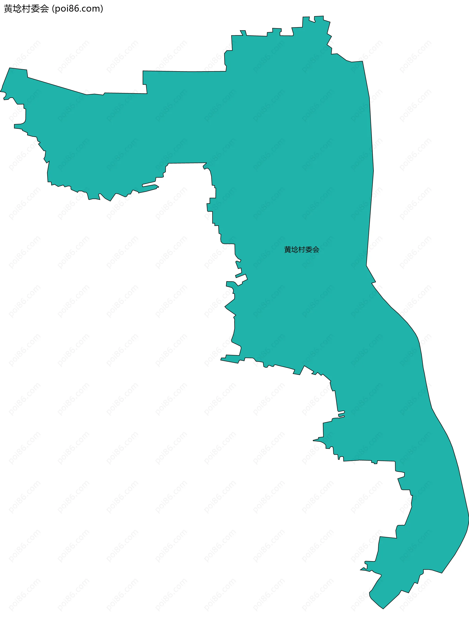 黄埝村委会边界地图