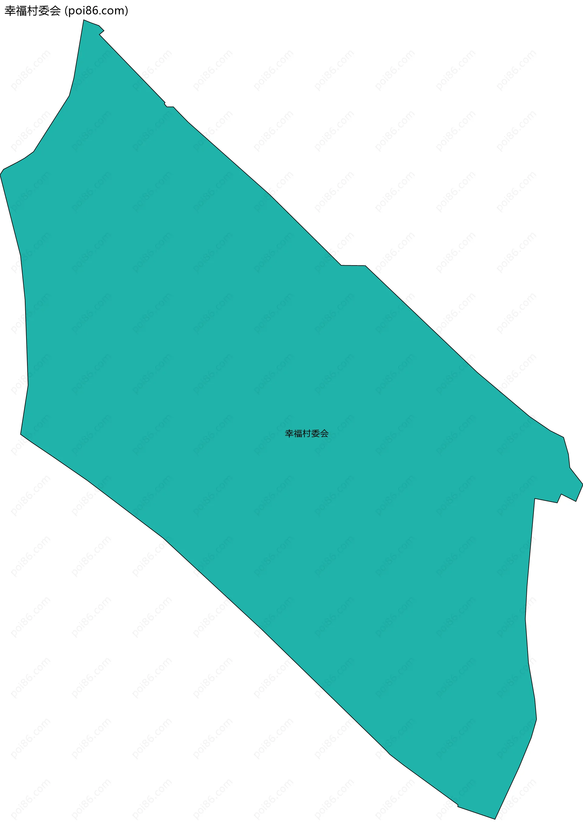 幸福村委会边界地图