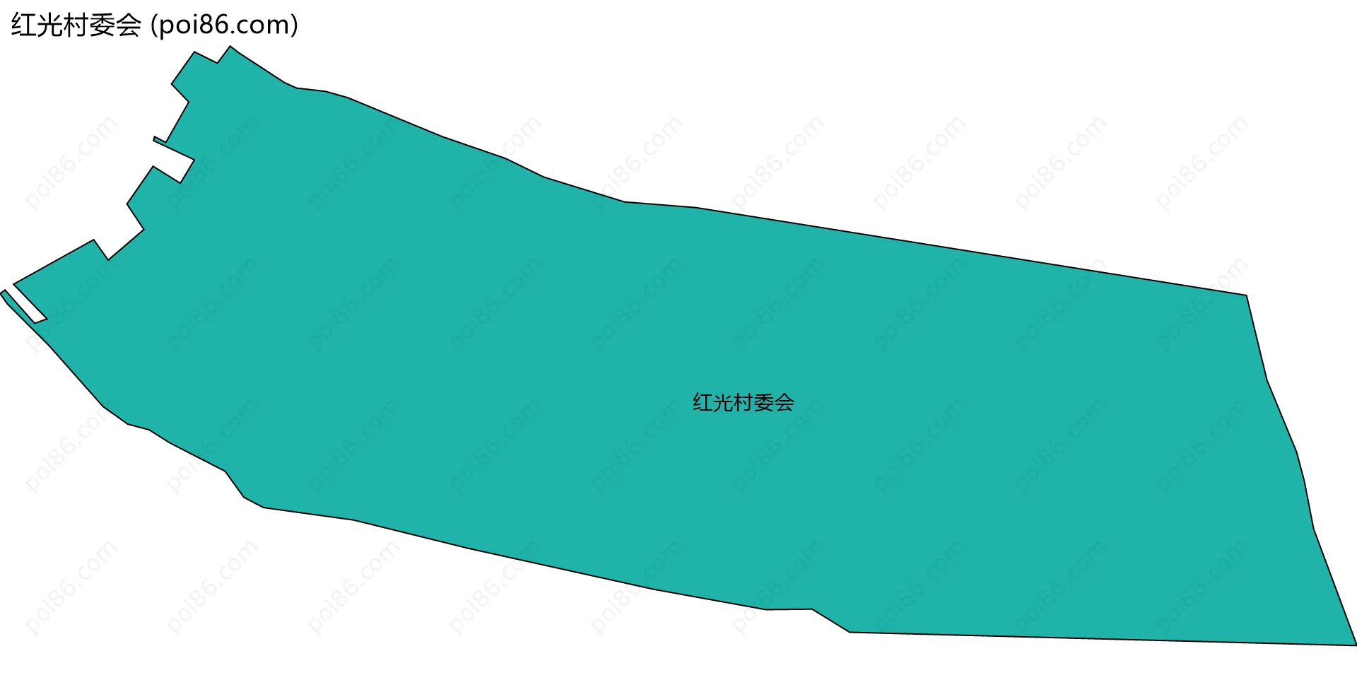 红光村委会边界地图
