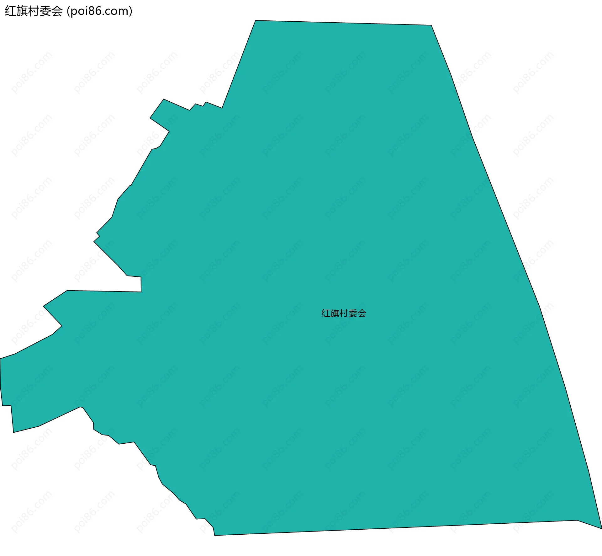 红旗村委会边界地图