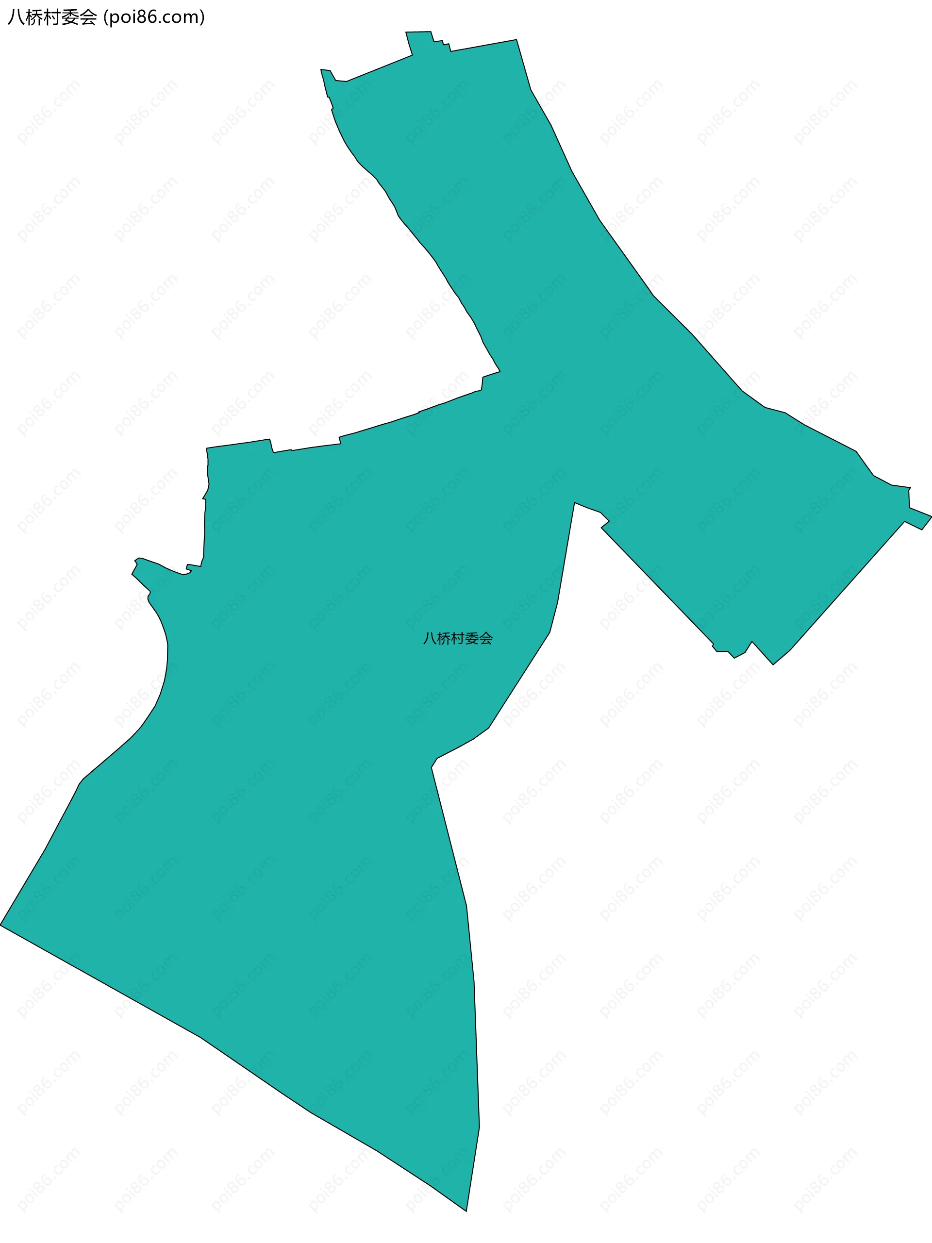 八桥村委会边界地图