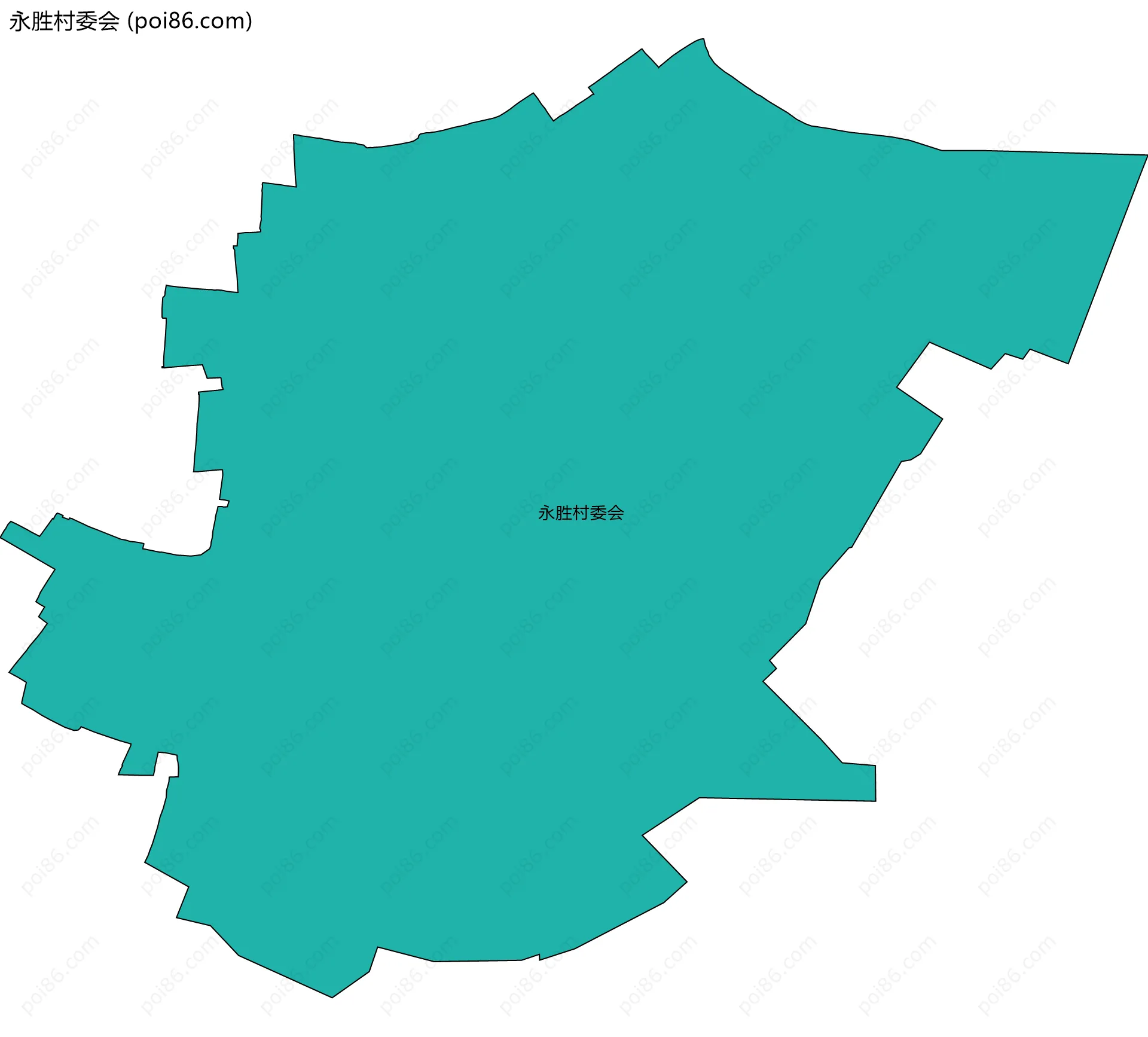 永胜村委会边界地图