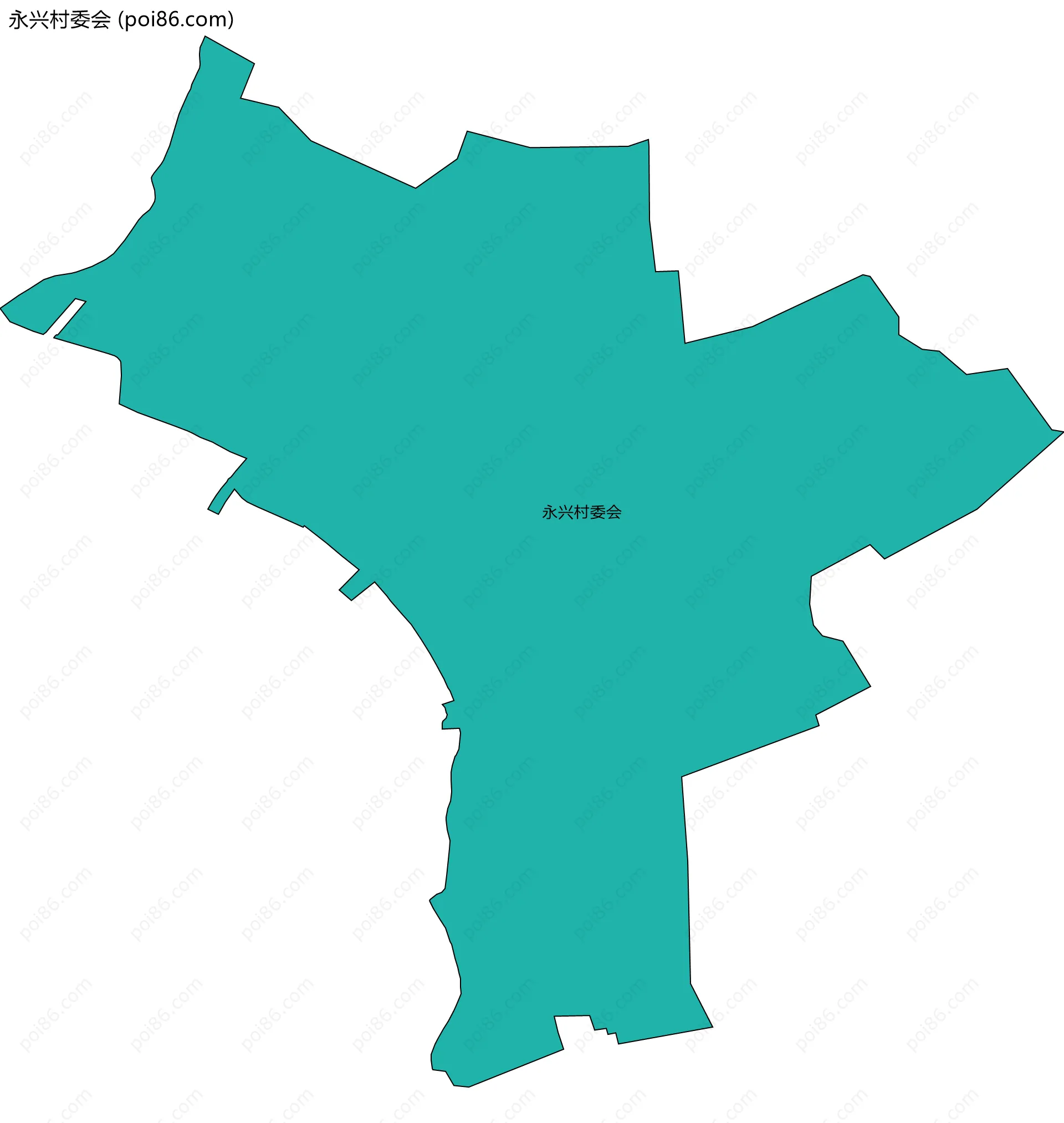 永兴村委会边界地图