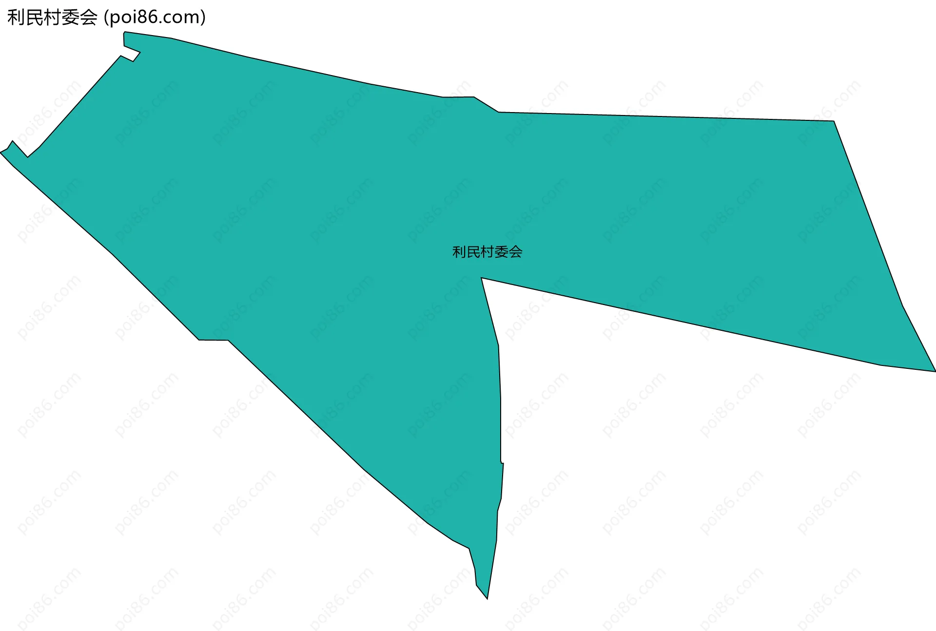 利民村委会边界地图