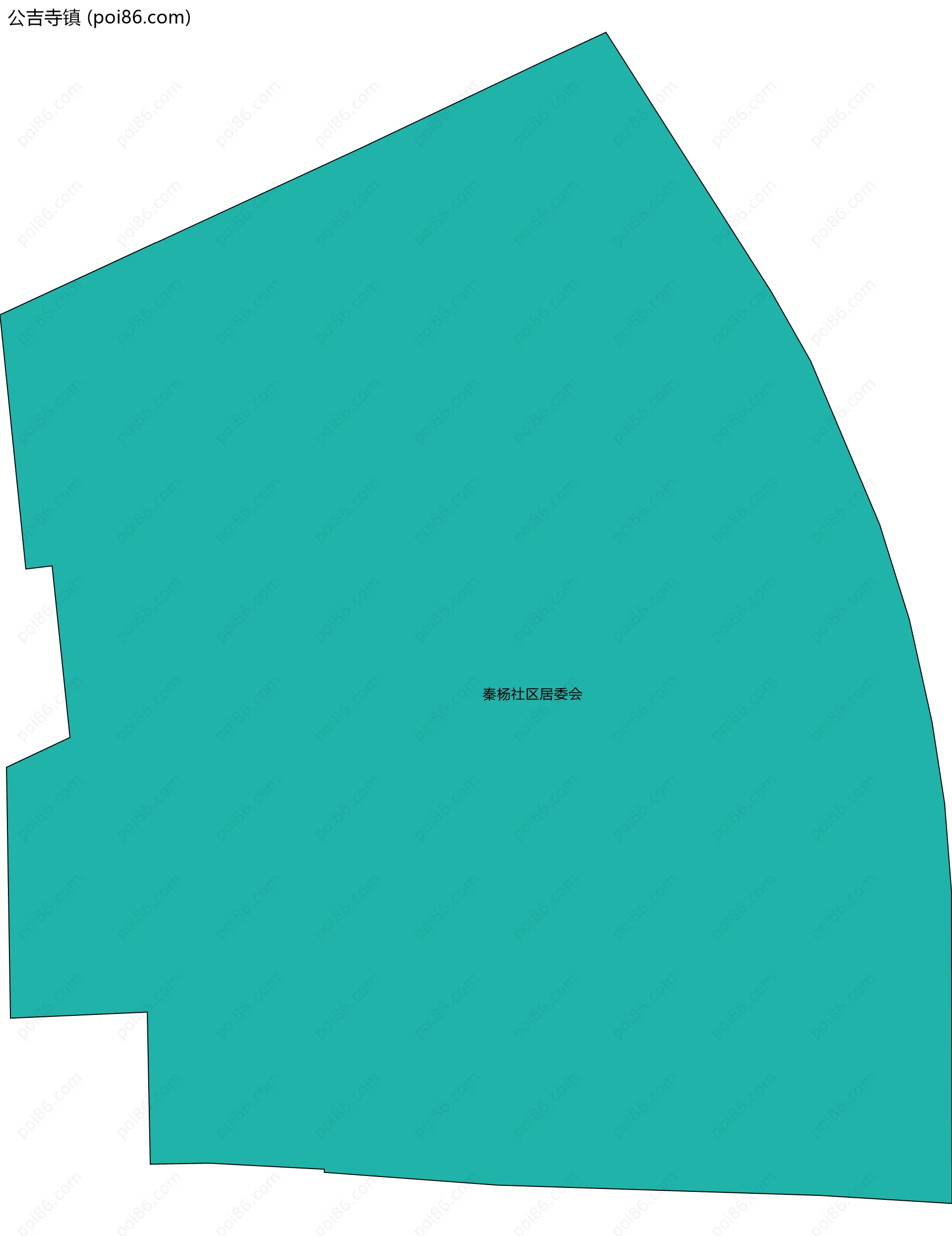 公吉寺镇边界地图(五级行政区划)