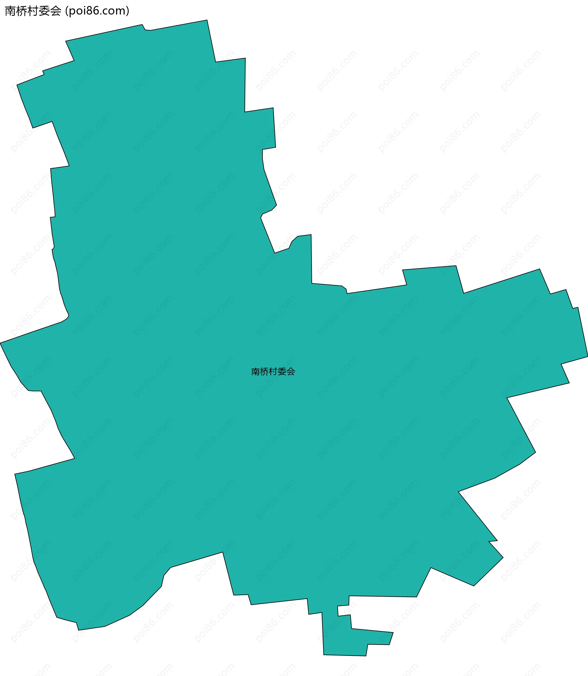 南桥村委会边界地图