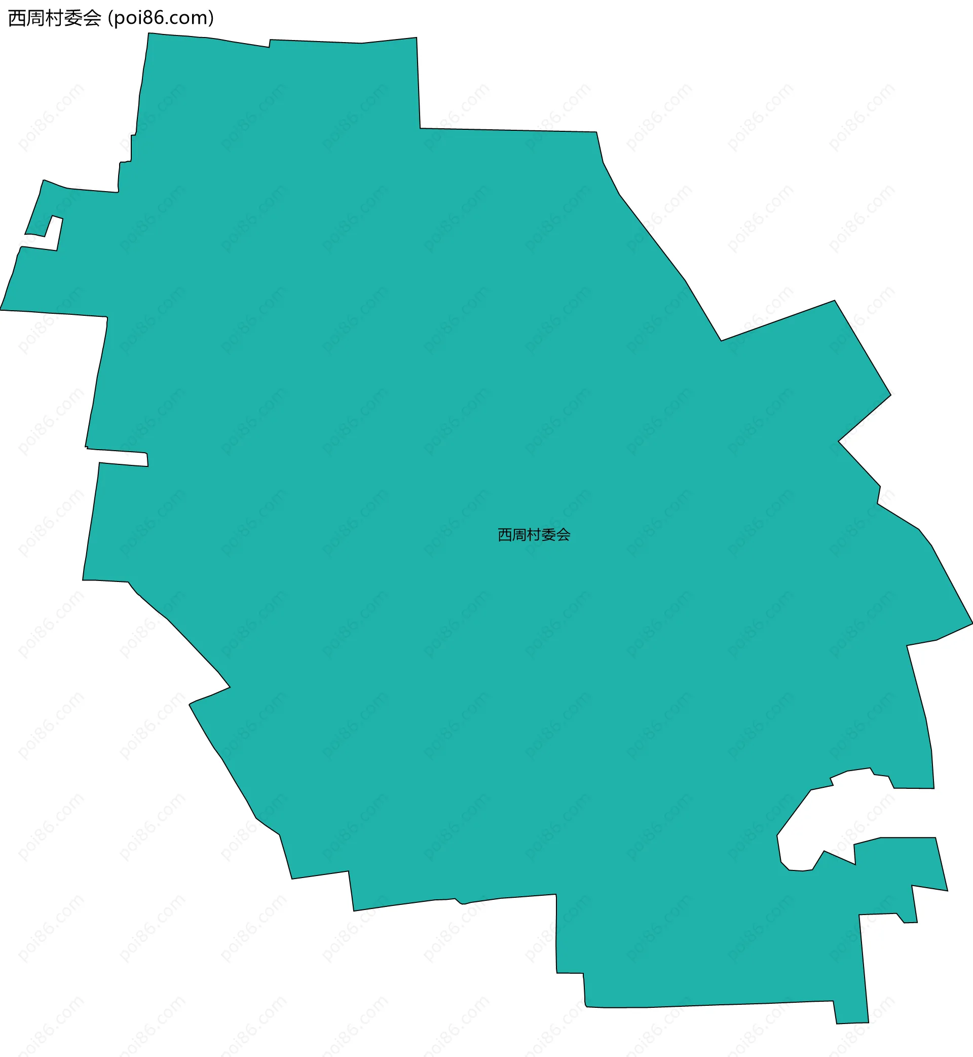 西周村委会边界地图