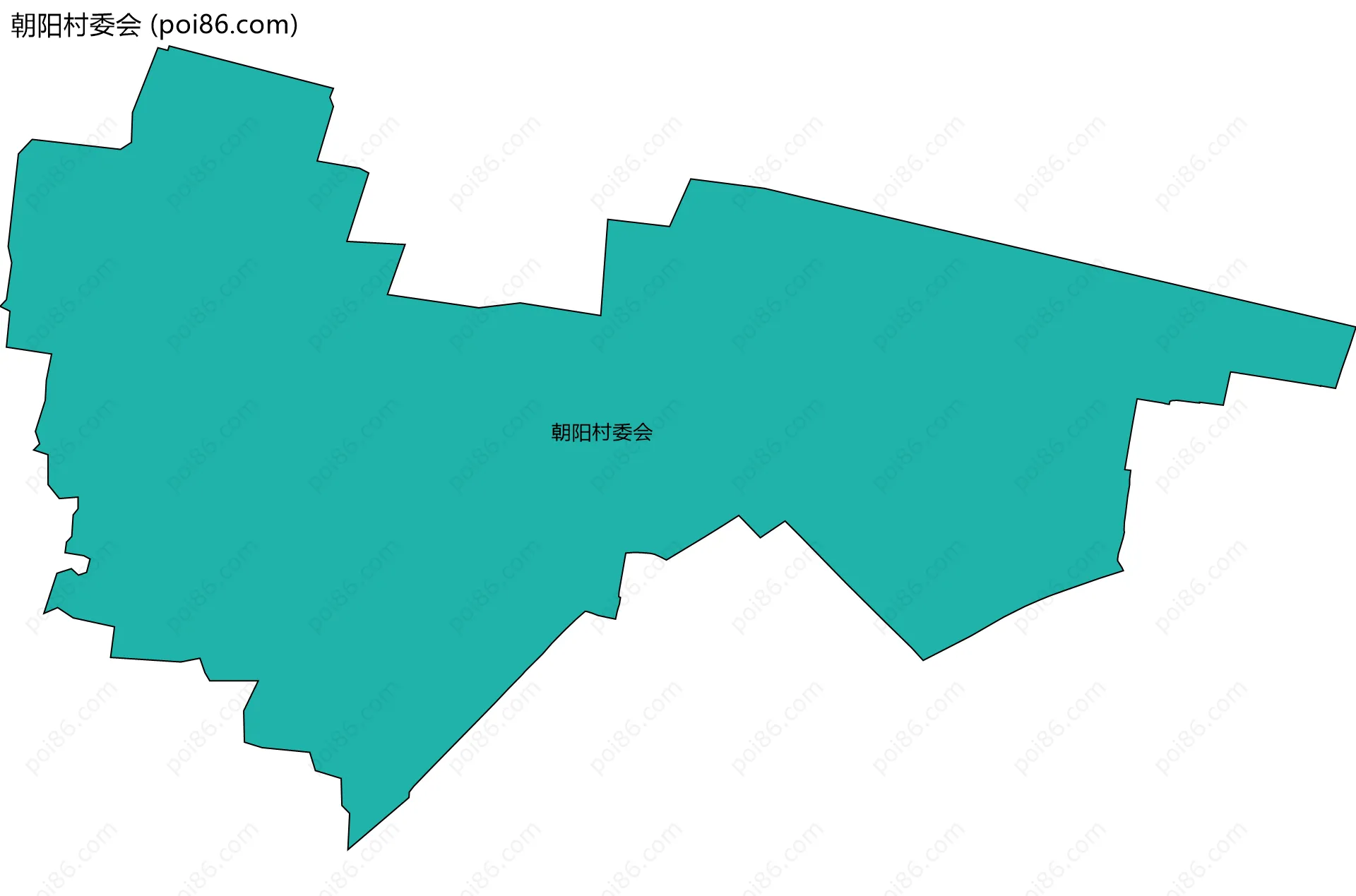 朝阳村委会边界地图