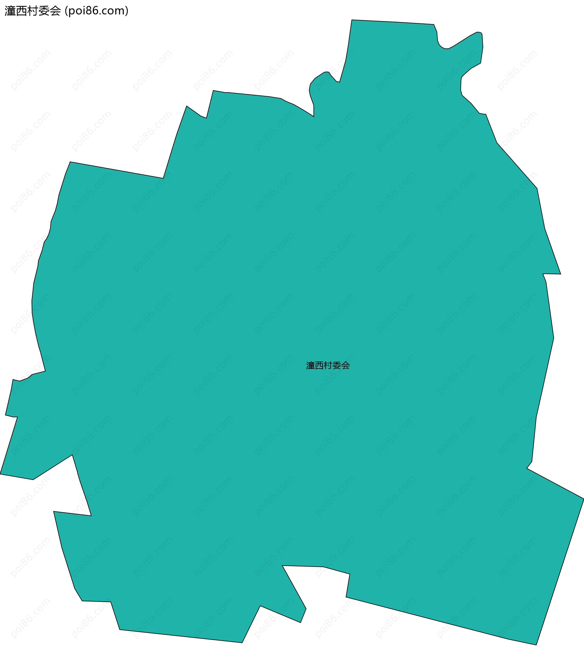 潼西村委会边界地图