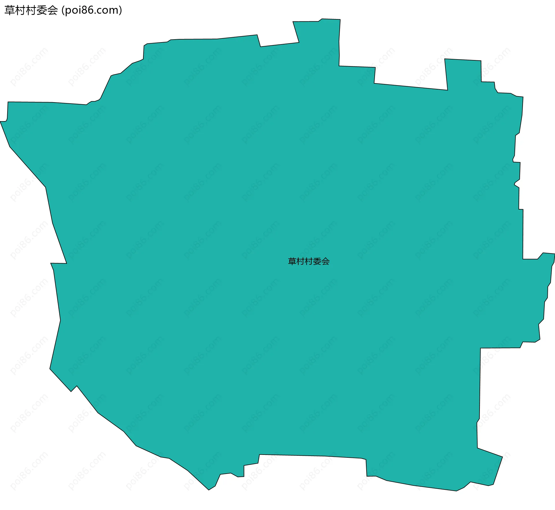 草村村委会边界地图