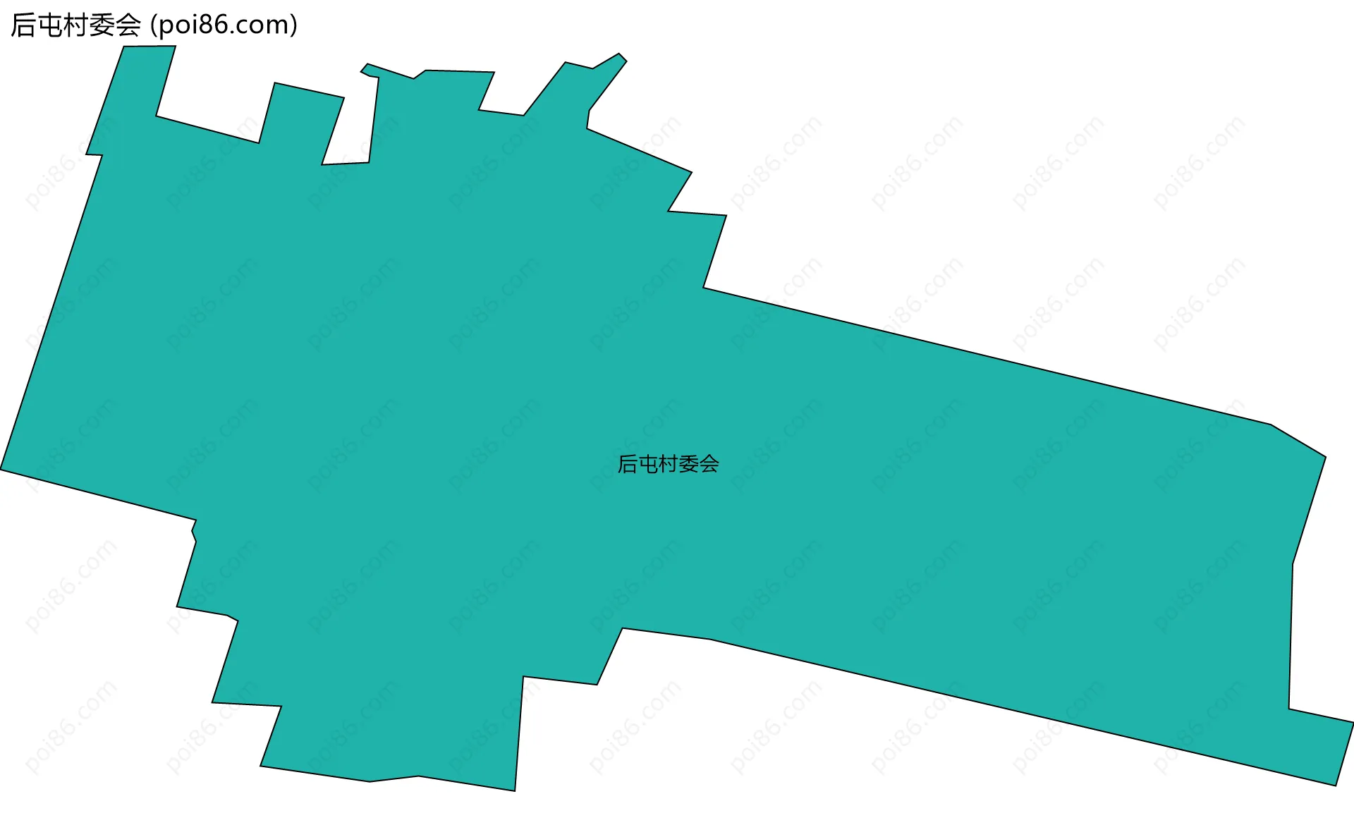后屯村委会边界地图