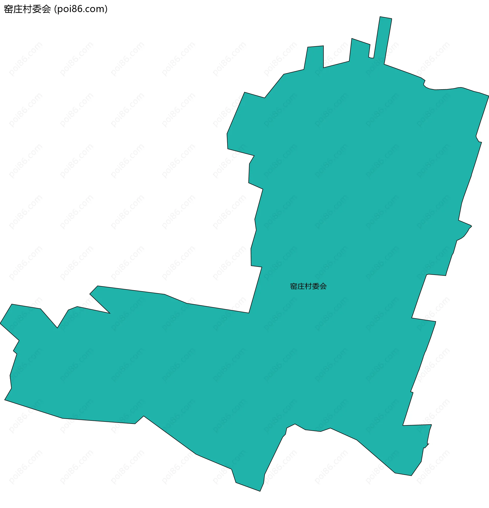 窑庄村委会边界地图