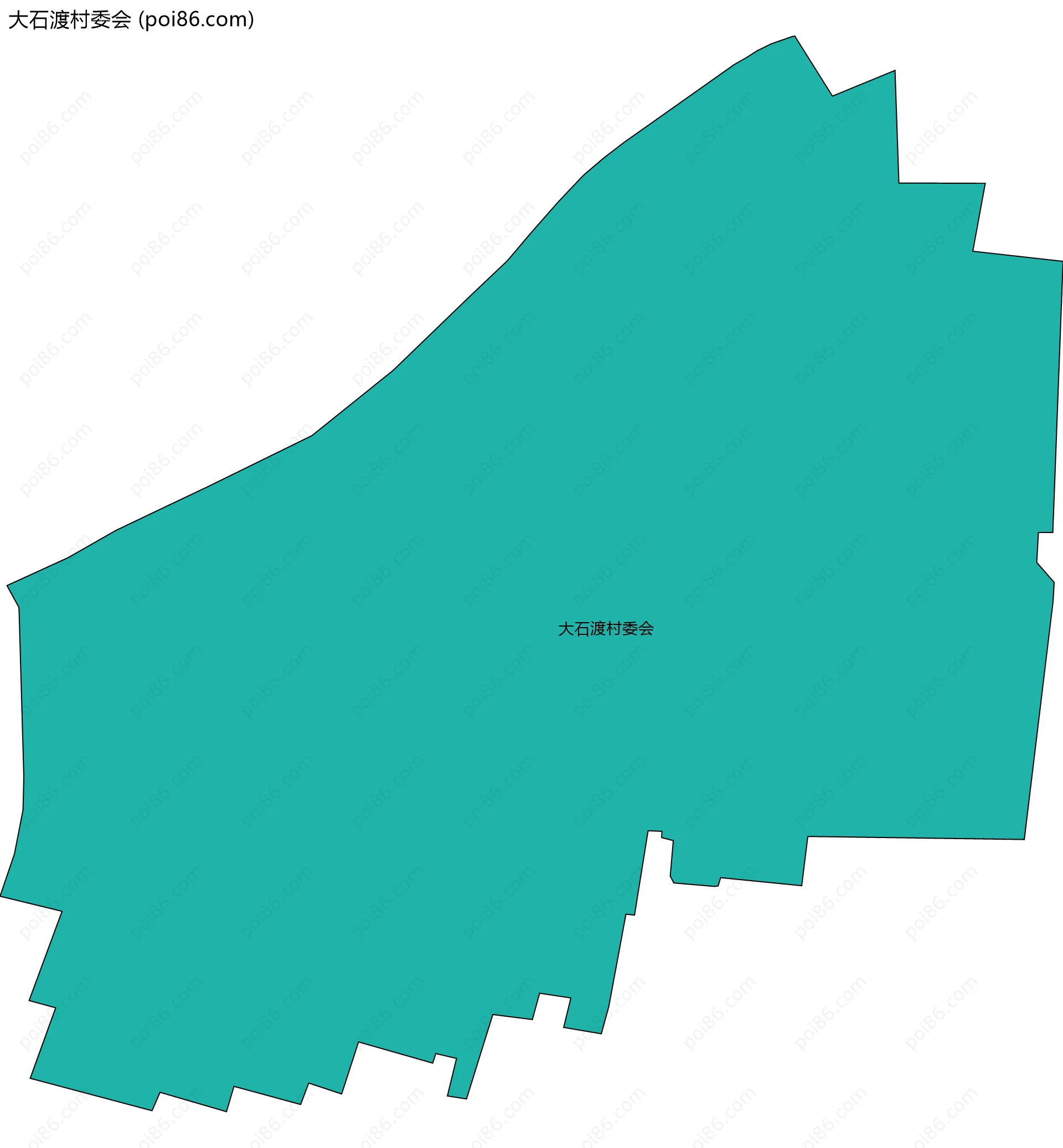 大石渡村委会边界地图