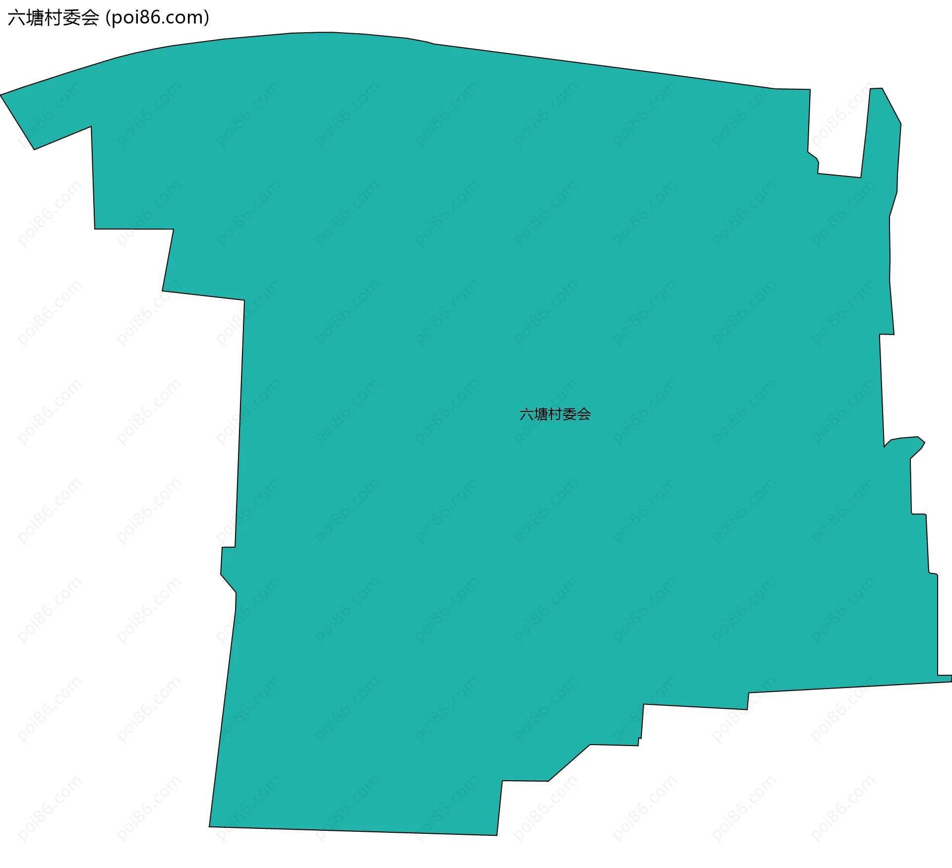 六塘村委会边界地图