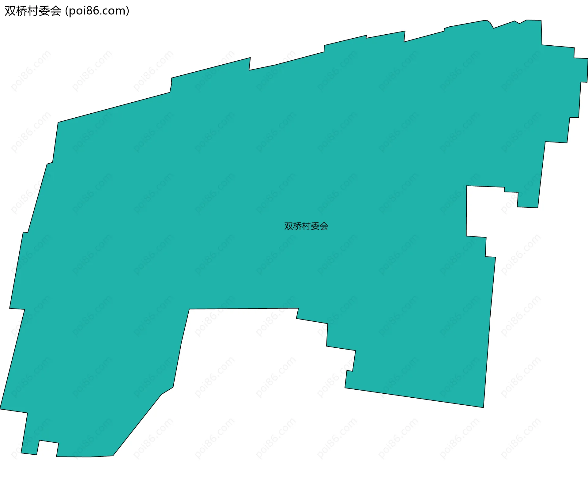 双桥村委会边界地图