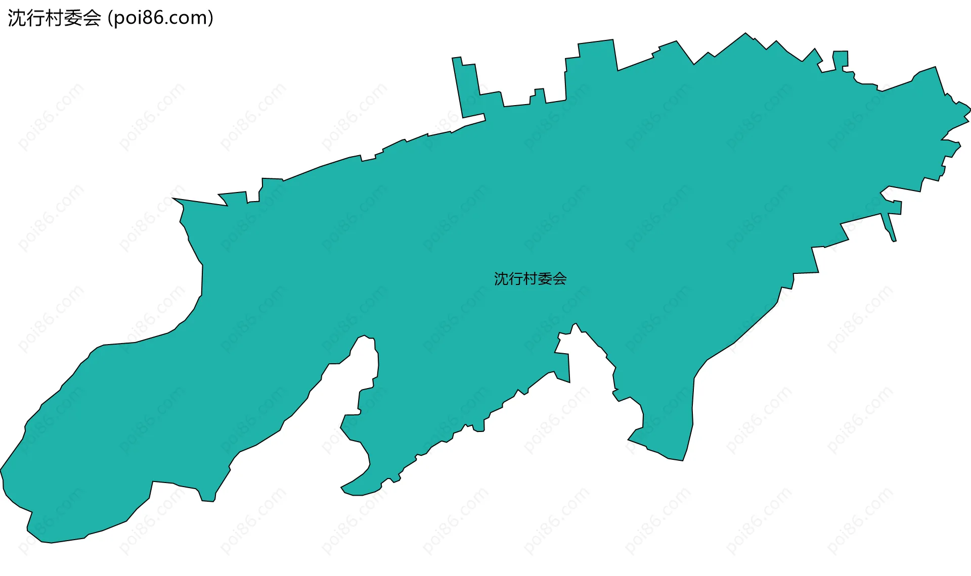 沈行村委会边界地图