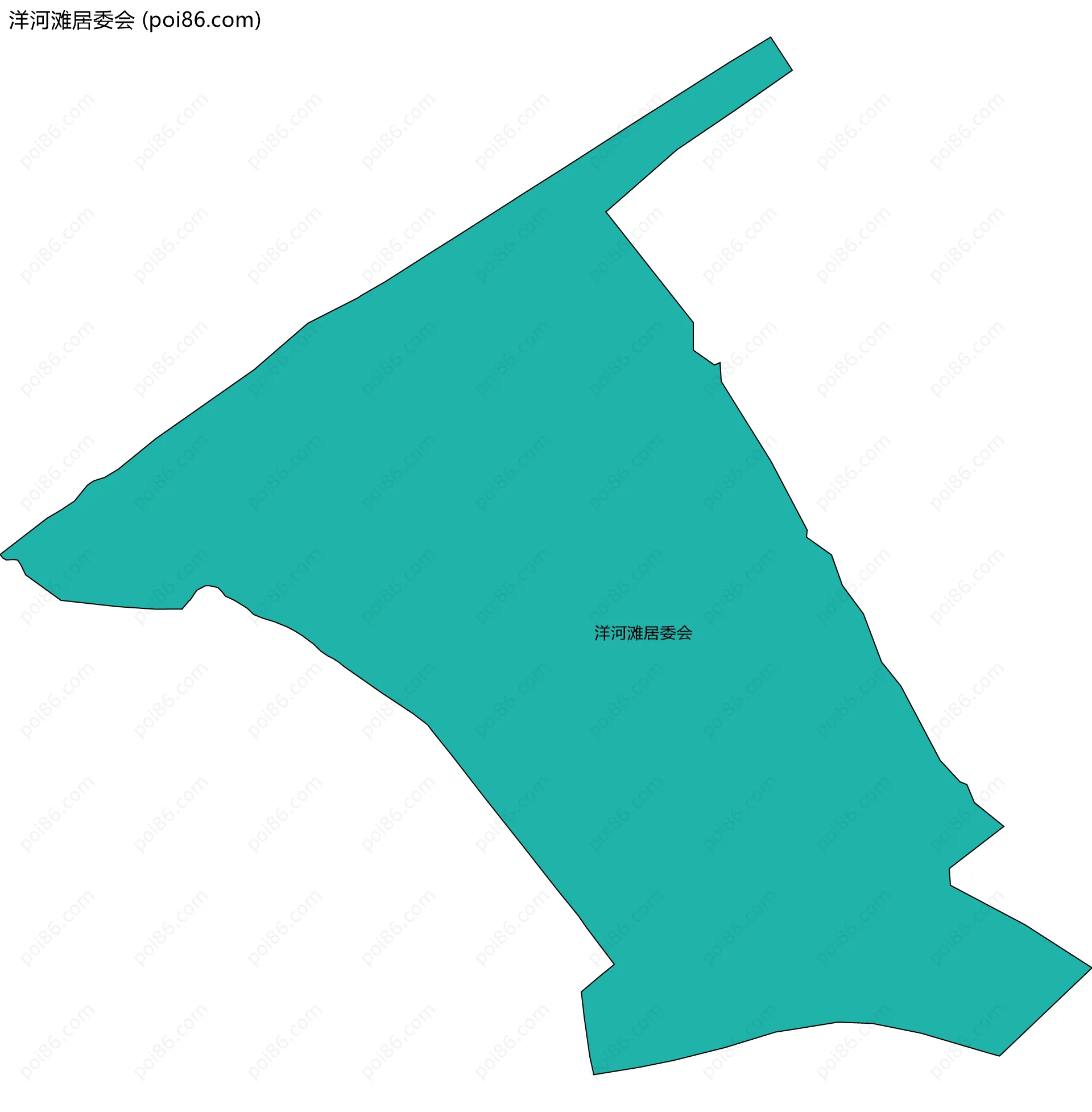 洋河滩居委会边界地图