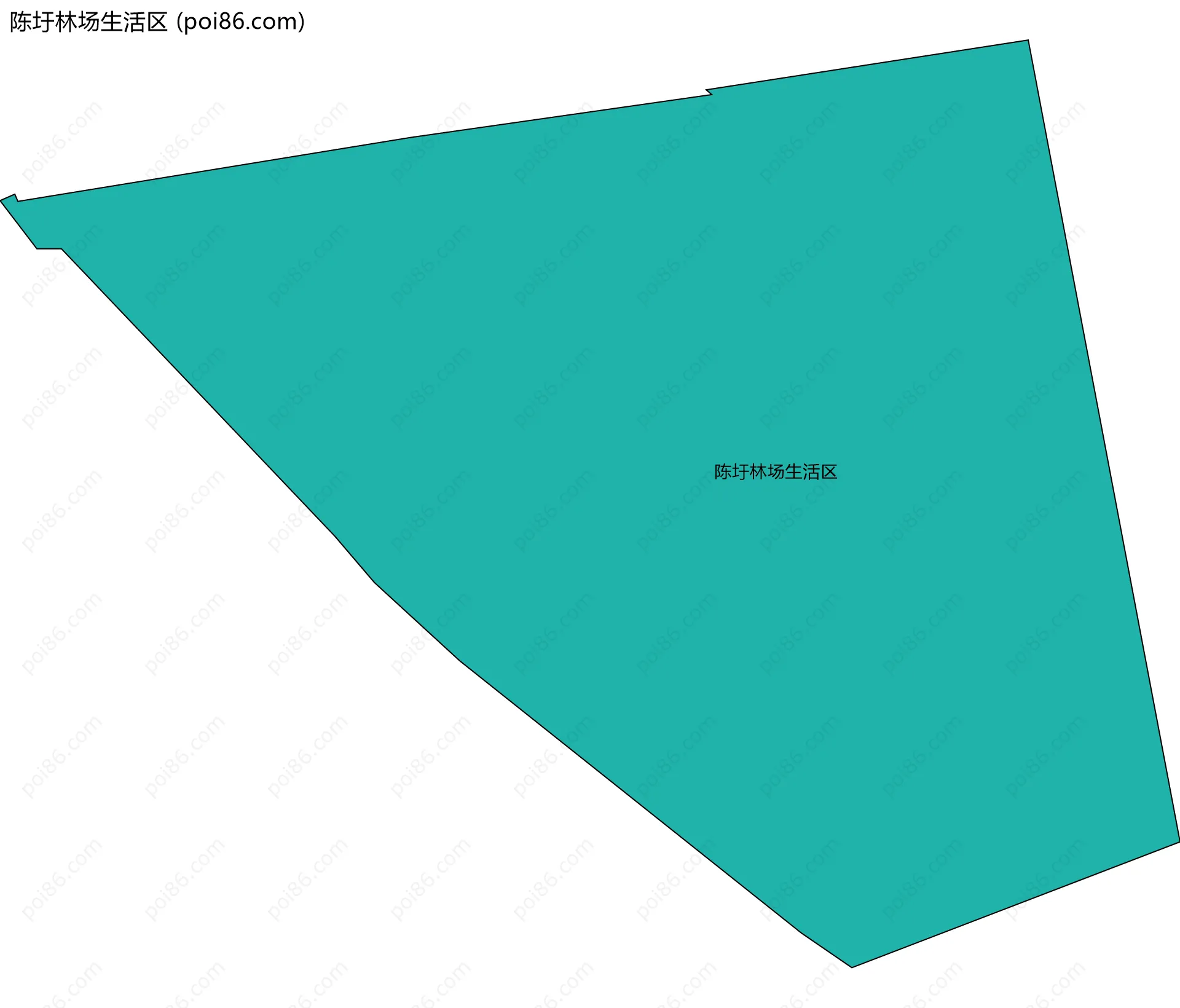 陈圩林场生活区边界地图